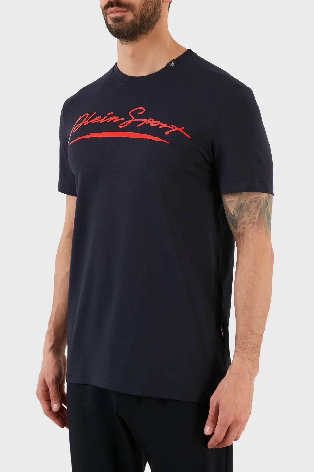 Plein Sport Logolu Bisiklet Yaka Pamuklu Erkek T Shirt TIPS108TN85 LACİVERT - 2