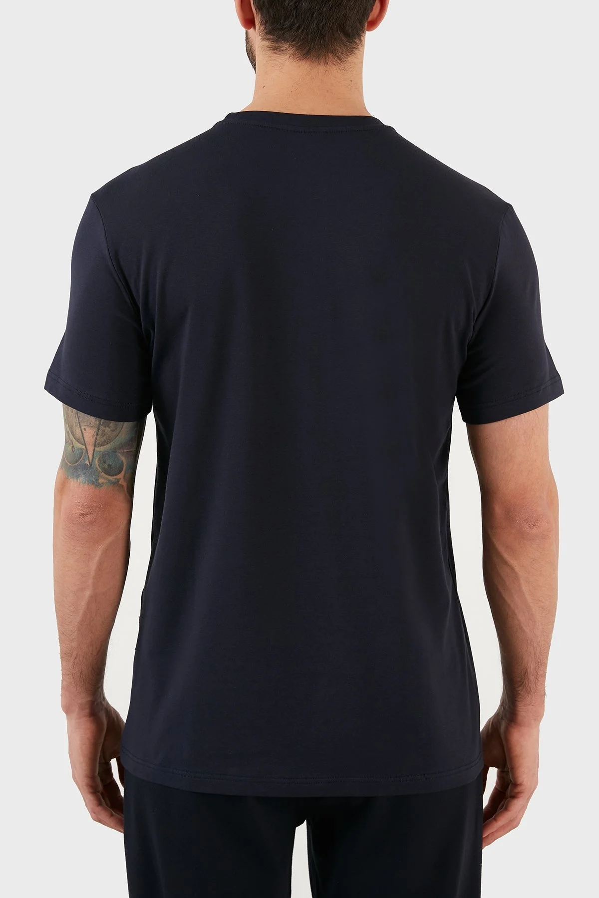 Plein Sport Logolu Bisiklet Yaka Pamuklu Erkek T Shirt TIPS108TN85 LACİVERT - 3