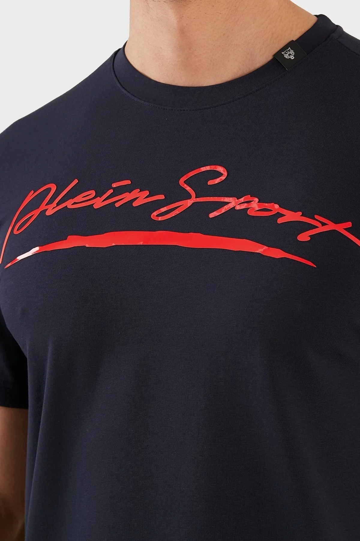 Plein Sport Logolu Bisiklet Yaka Pamuklu Erkek T Shirt TIPS108TN85 LACİVERT - 6