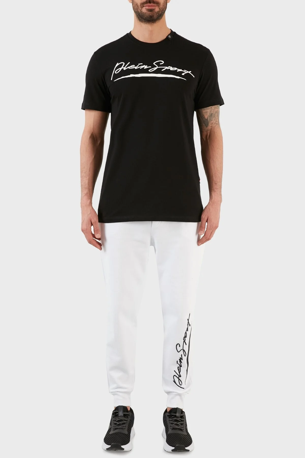 Plein Sport Logolu Bisiklet Yaka Pamuklu Erkek T Shirt TIPS108TN99 SİYAH - 5