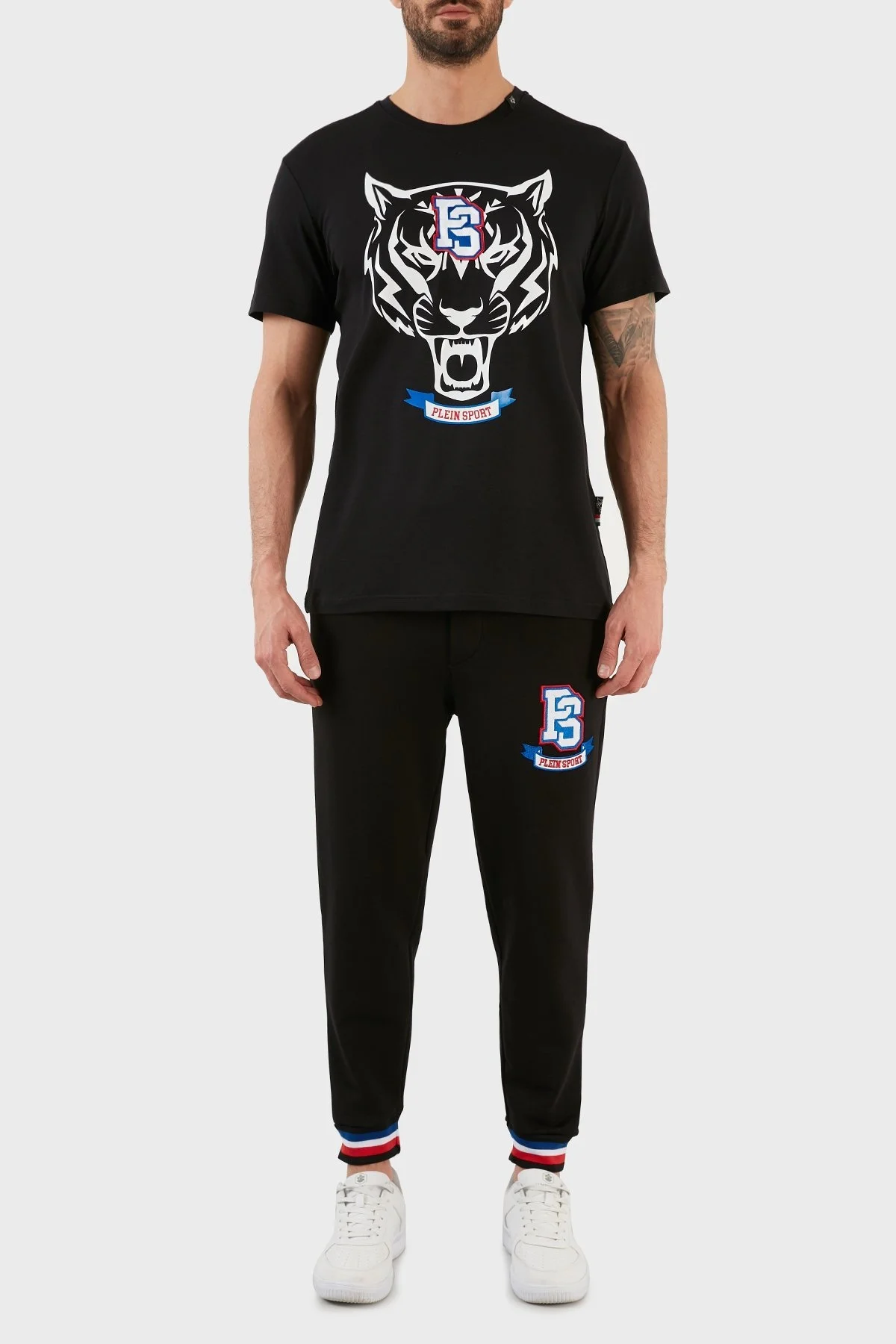 Plein Sport Logolu Bisiklet Yaka Pamuklu Erkek T Shirt TIPS120TN99 SİYAH - 11