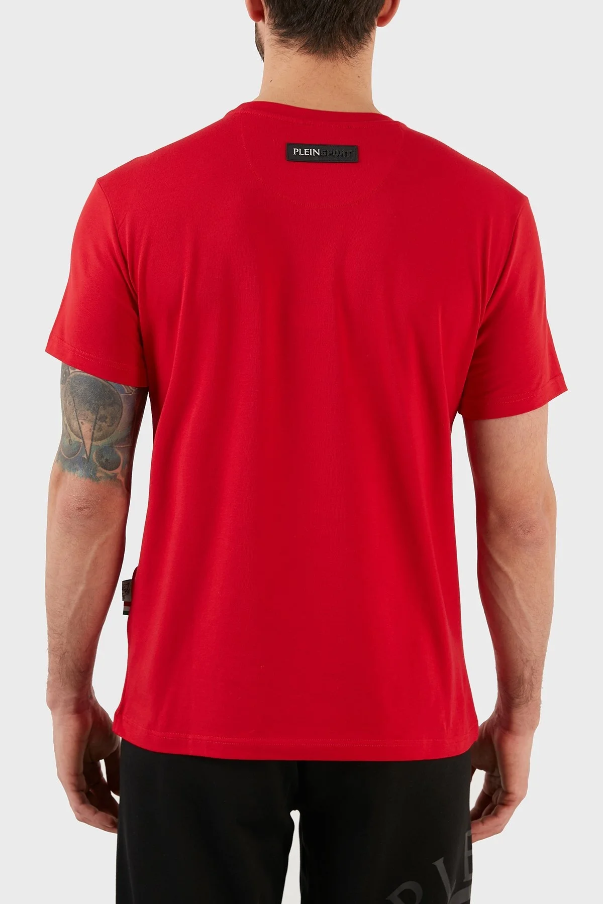 Plein Sport Logolu Bisiklet Yaka Pamuklu Erkek T Shirt TIPS123IT52 KIRMIZI - 2