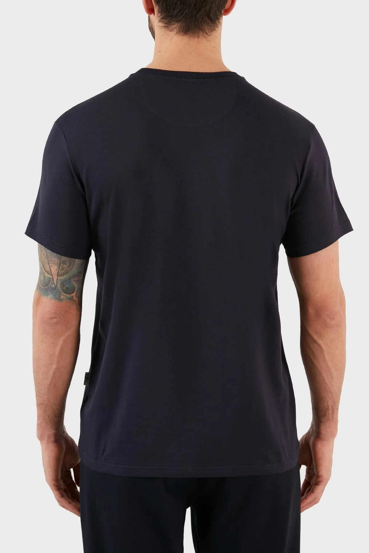 Plein Sport Logolu Bisiklet Yaka Pamuklu Erkek T Shirt TIPS126TN85 LACİVERT - 2