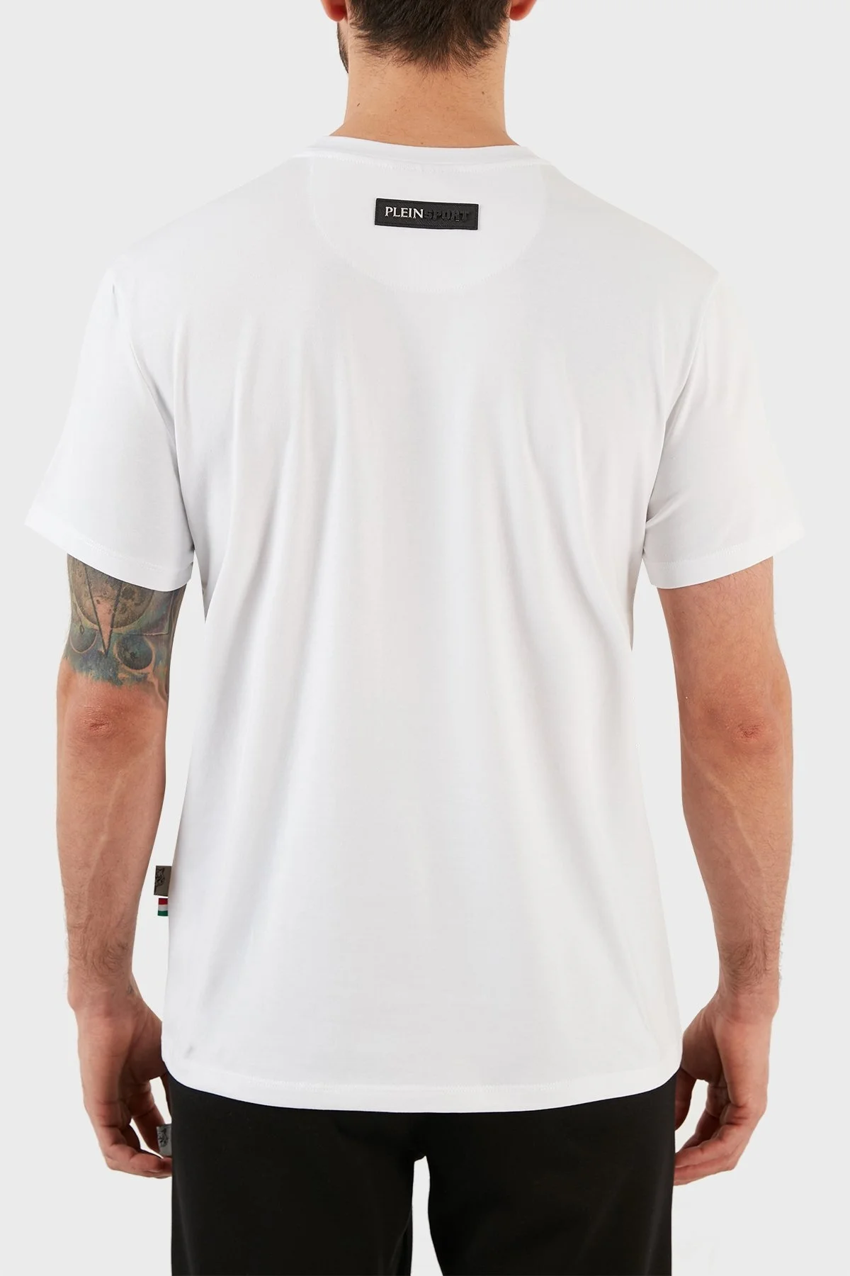 Plein Sport Logolu Bisiklet Yaka Pamuklu Erkek T Shirt TIPS128IT01 BEYAZ - 2