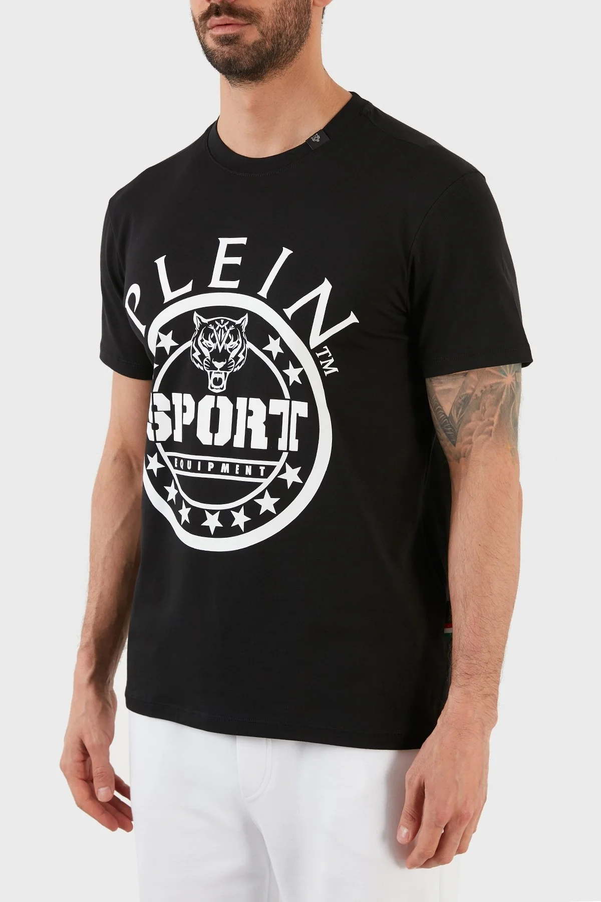 Plein Sport Logolu Bisiklet Yaka Pamuklu Erkek T Shirt TIPS128IT99 SİYAH - 3