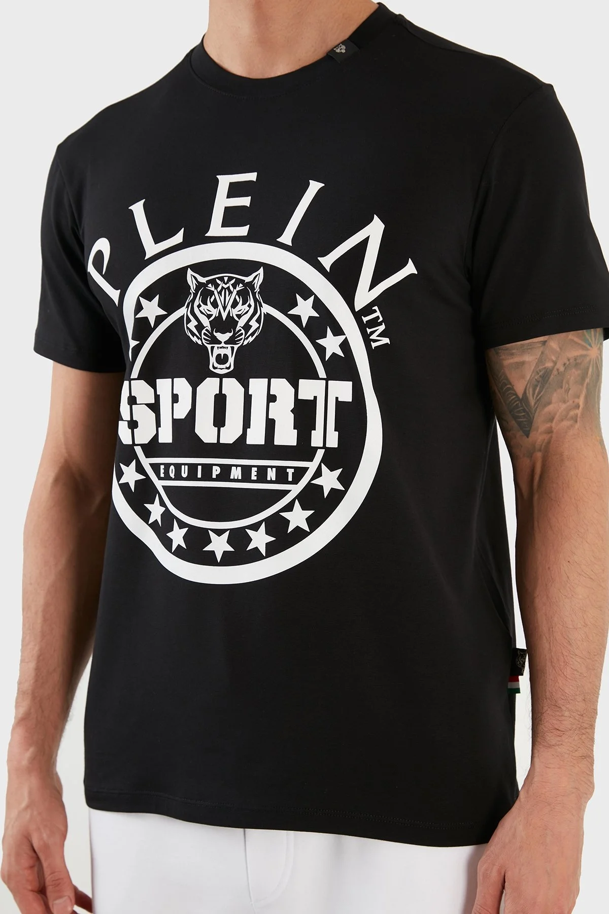 Plein Sport Logolu Bisiklet Yaka Pamuklu Erkek T Shirt TIPS128IT99 SİYAH - 6
