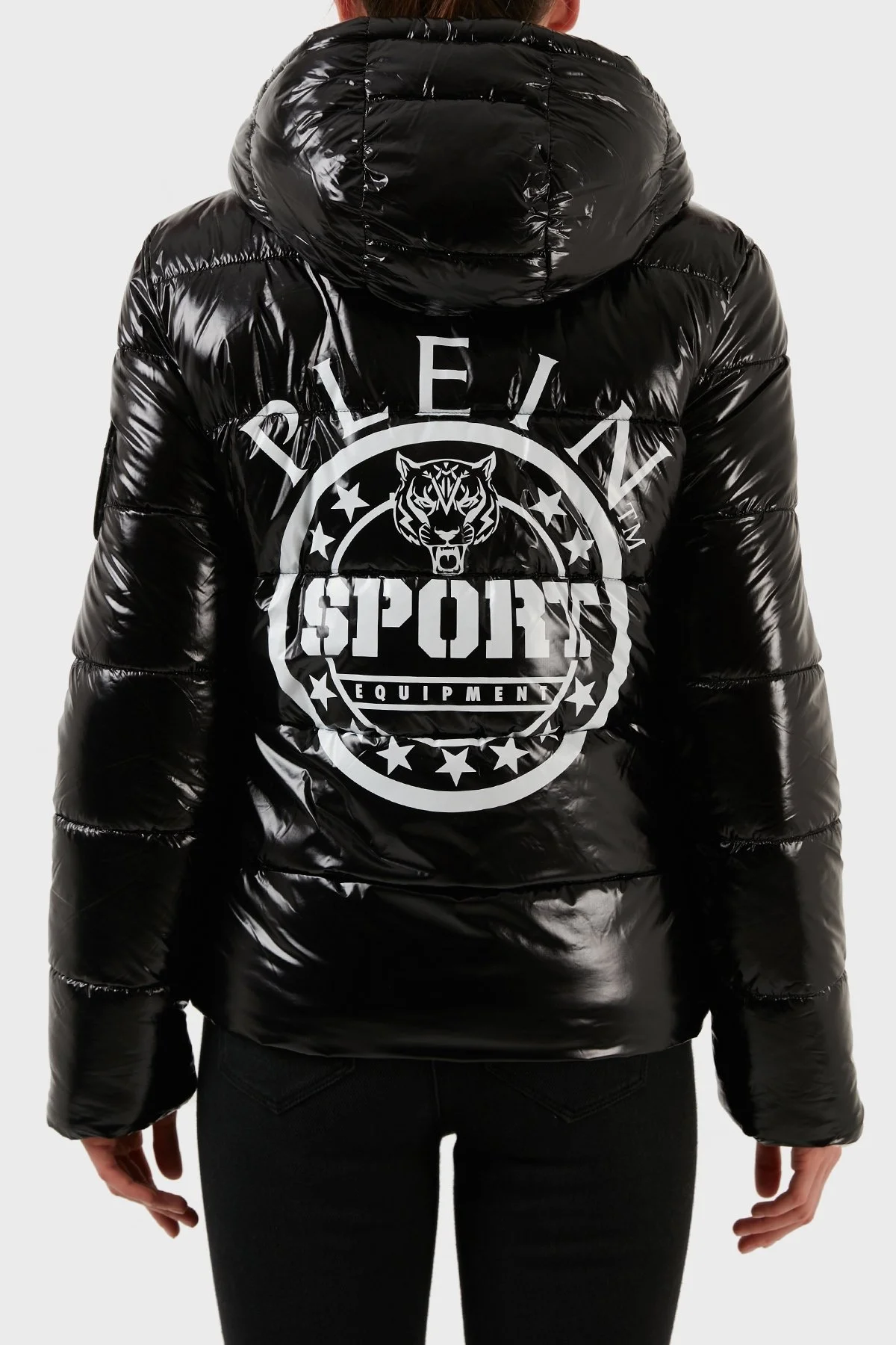 Plein Sport Logolu Çift Taraflı Kapüşonlu Bayan Mont DPPS20499 SİYAH - 5