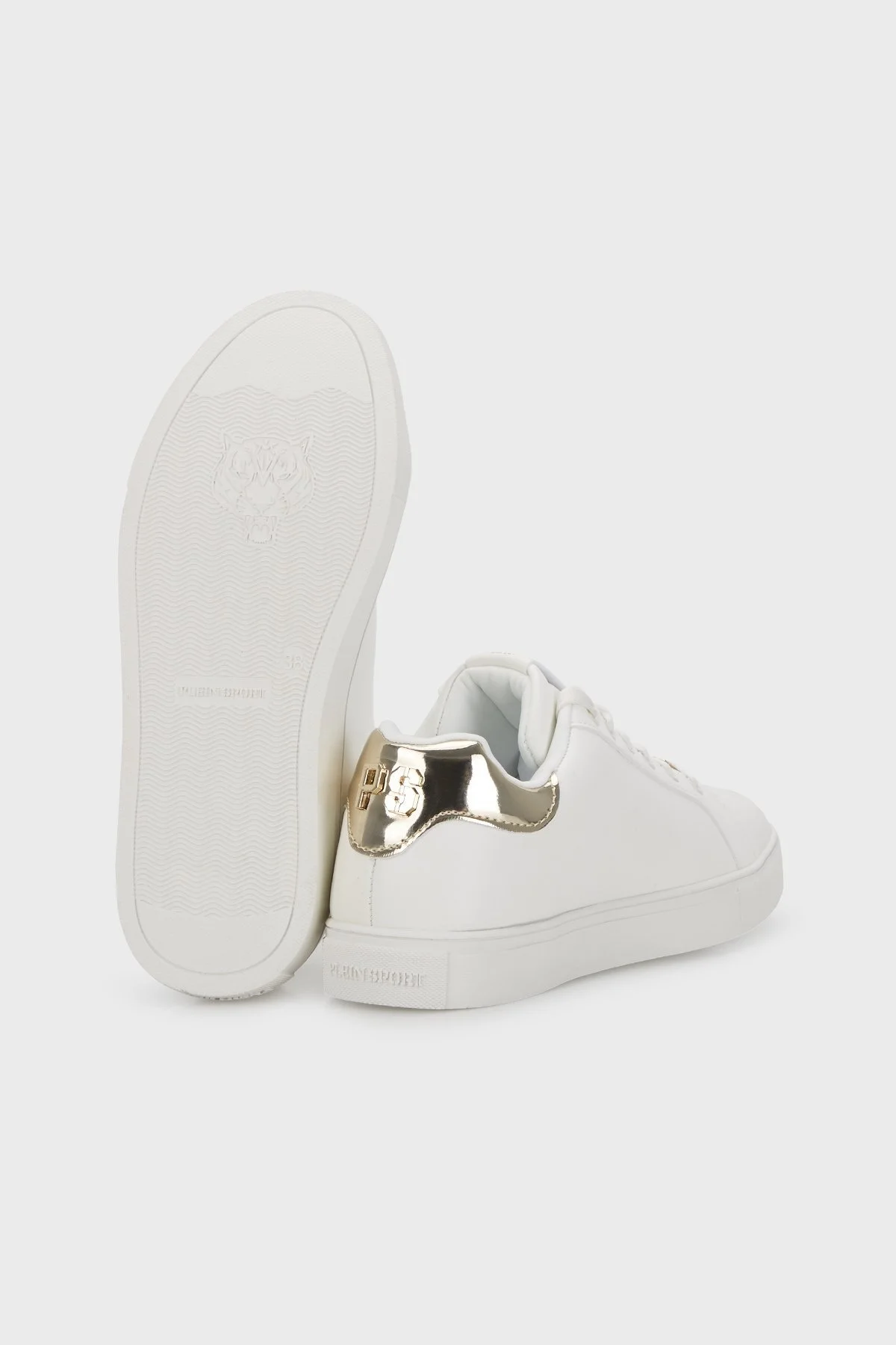 Plein Sport Logolu Deri Sneaker Bayan Ayakkabı DIPS93201 BEYAZ - 4