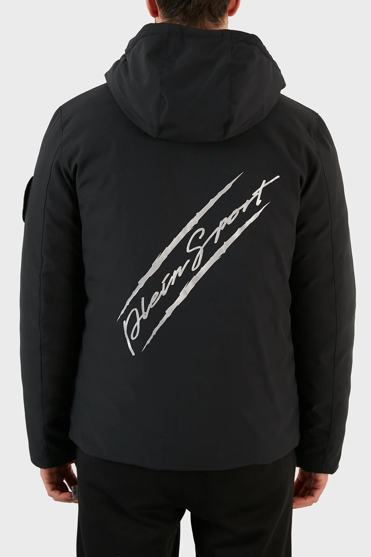 Plein Sport Logolu Kapüşonlu Çift Taraflı Erkek Mont UPPS10199 SİYAH - 2