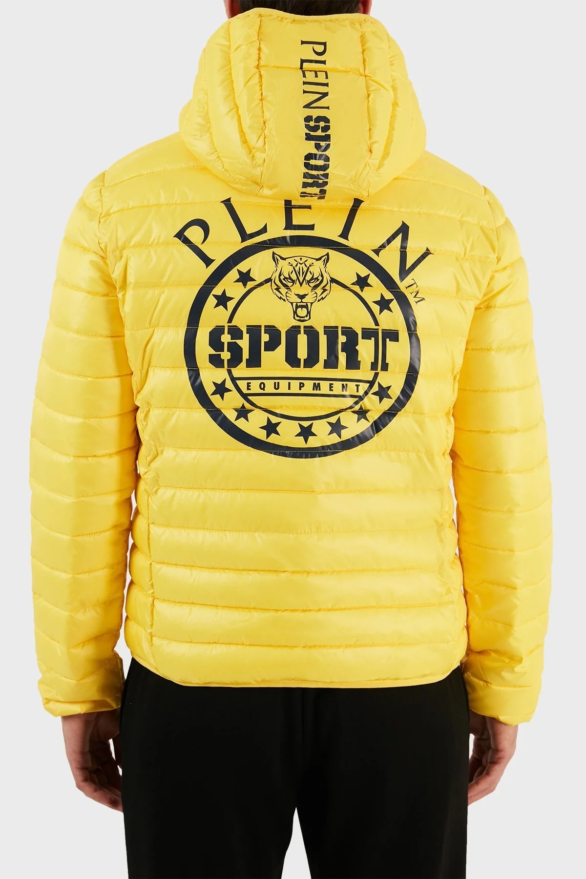 Plein Sport Logolu Kapüşonlu Yalıtımlı Şişme Erkek Mont UPPS10324 SARI - 6