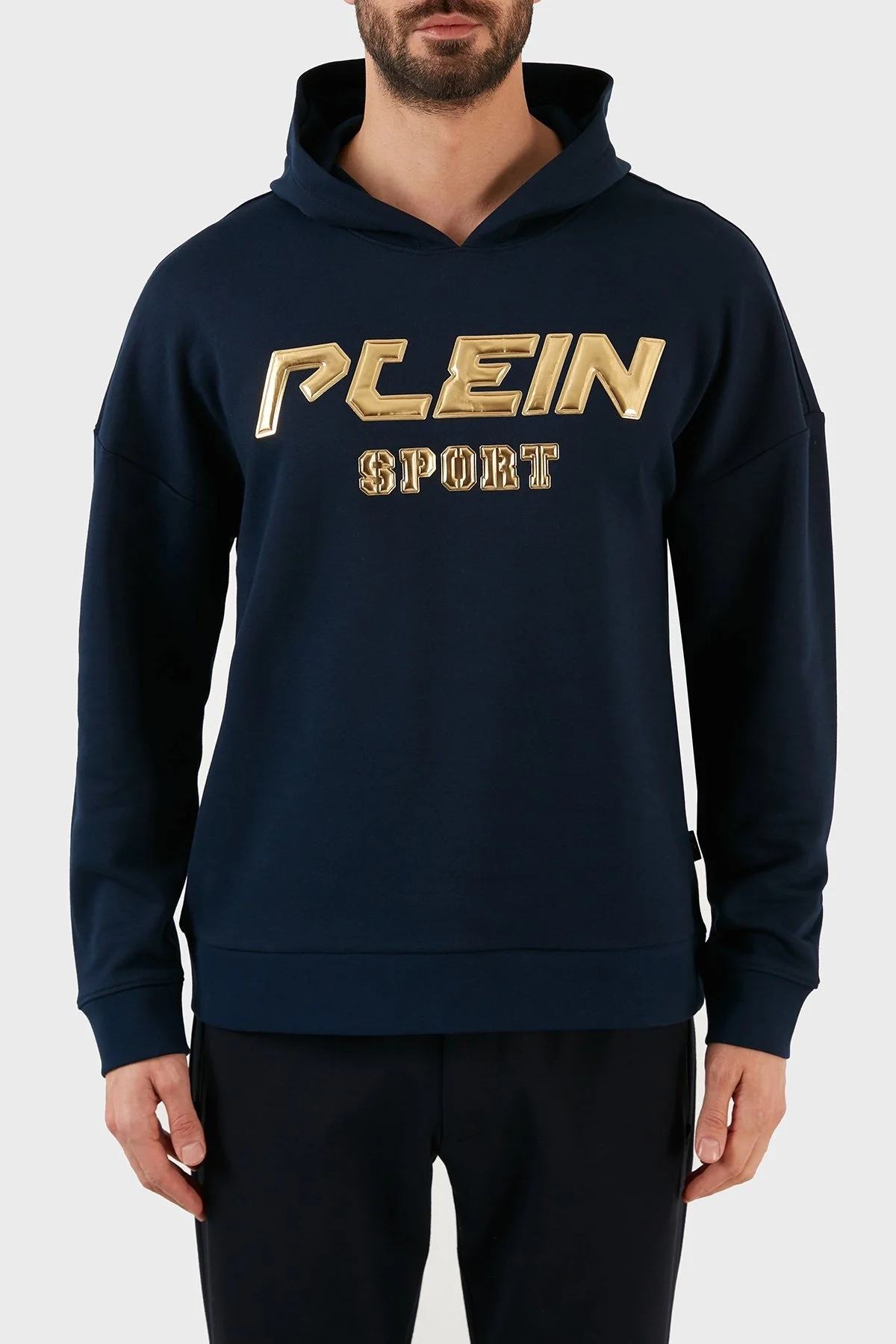 Plein Sport Logolu Regular Fit Kapüşonlu Pamuklu Erkek Sweat FIPS21585 LACİVERT - 7