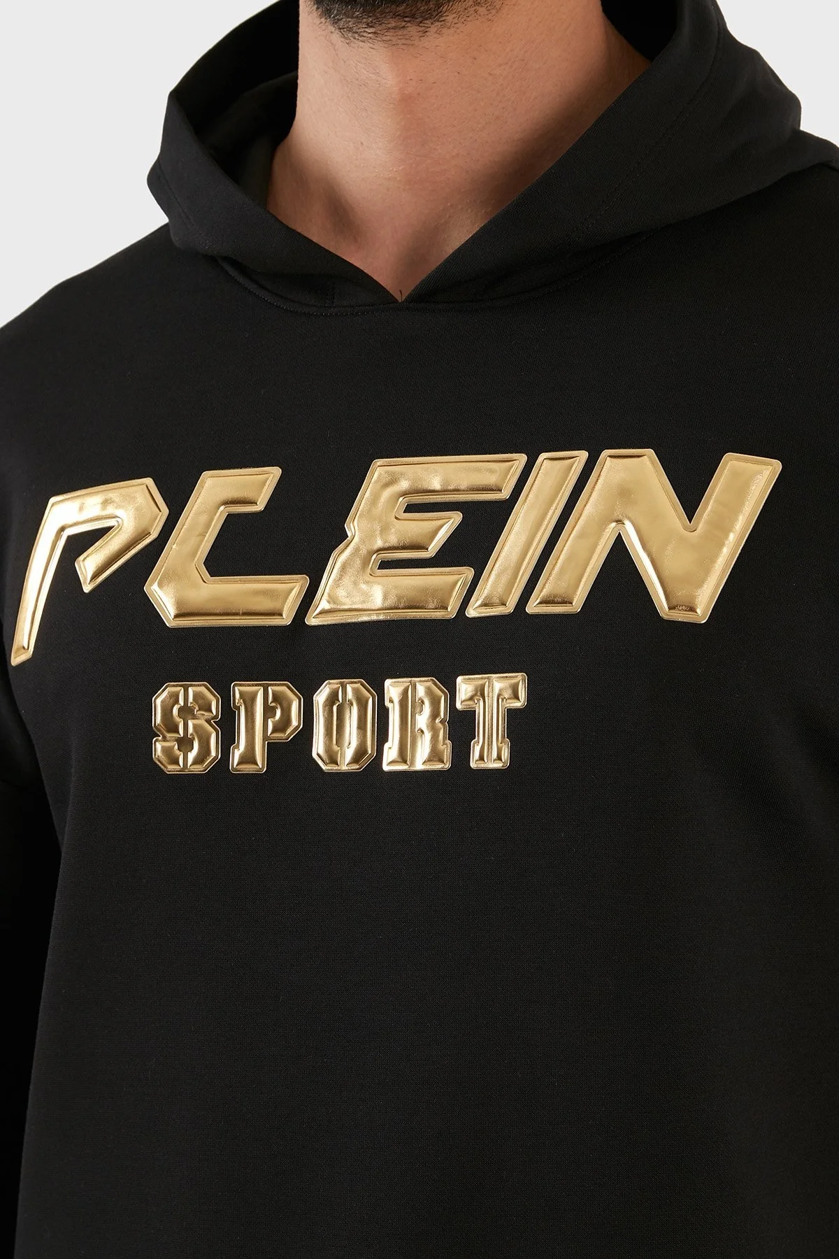 Plein Sport Logolu Regular Fit Kapüşonlu Pamuklu Erkek Sweat FIPS21599 SİYAH - 6