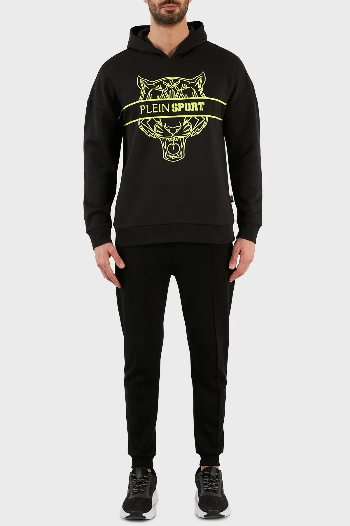 Plein Sport Logolu Regular Fit Kapüşonlu Pamuklu Erkek Sweat FIPS21899 SİYAH - 5