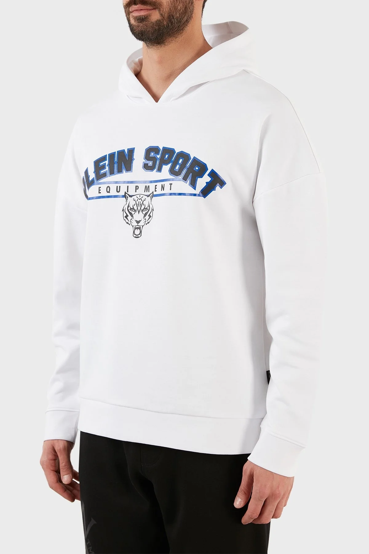 Plein Sport Logolu Regular Fit Kapüşonlu Pamuklu Erkek Sweat FIPS21901 BEYAZ - 2