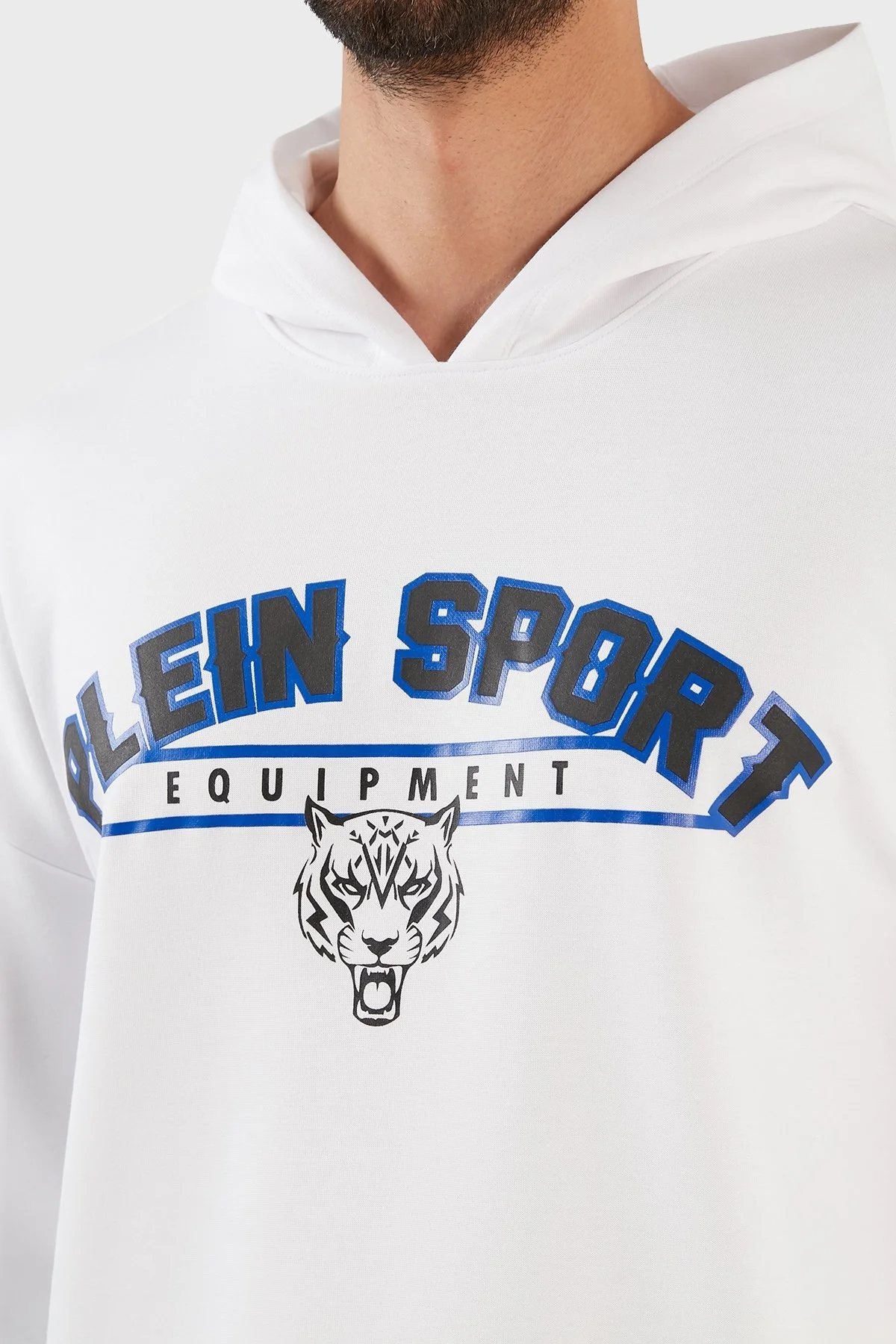 Plein Sport Logolu Regular Fit Kapüşonlu Pamuklu Erkek Sweat FIPS21901 BEYAZ - 6