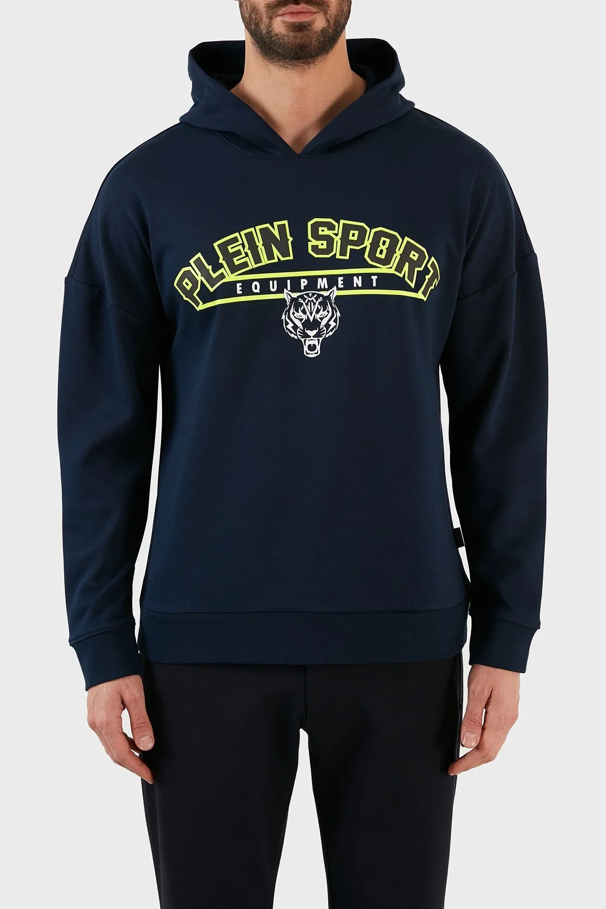Plein Sport Logolu Regular Fit Kapüşonlu Pamuklu Erkek Sweat FIPS21985 LACİVERT - 7