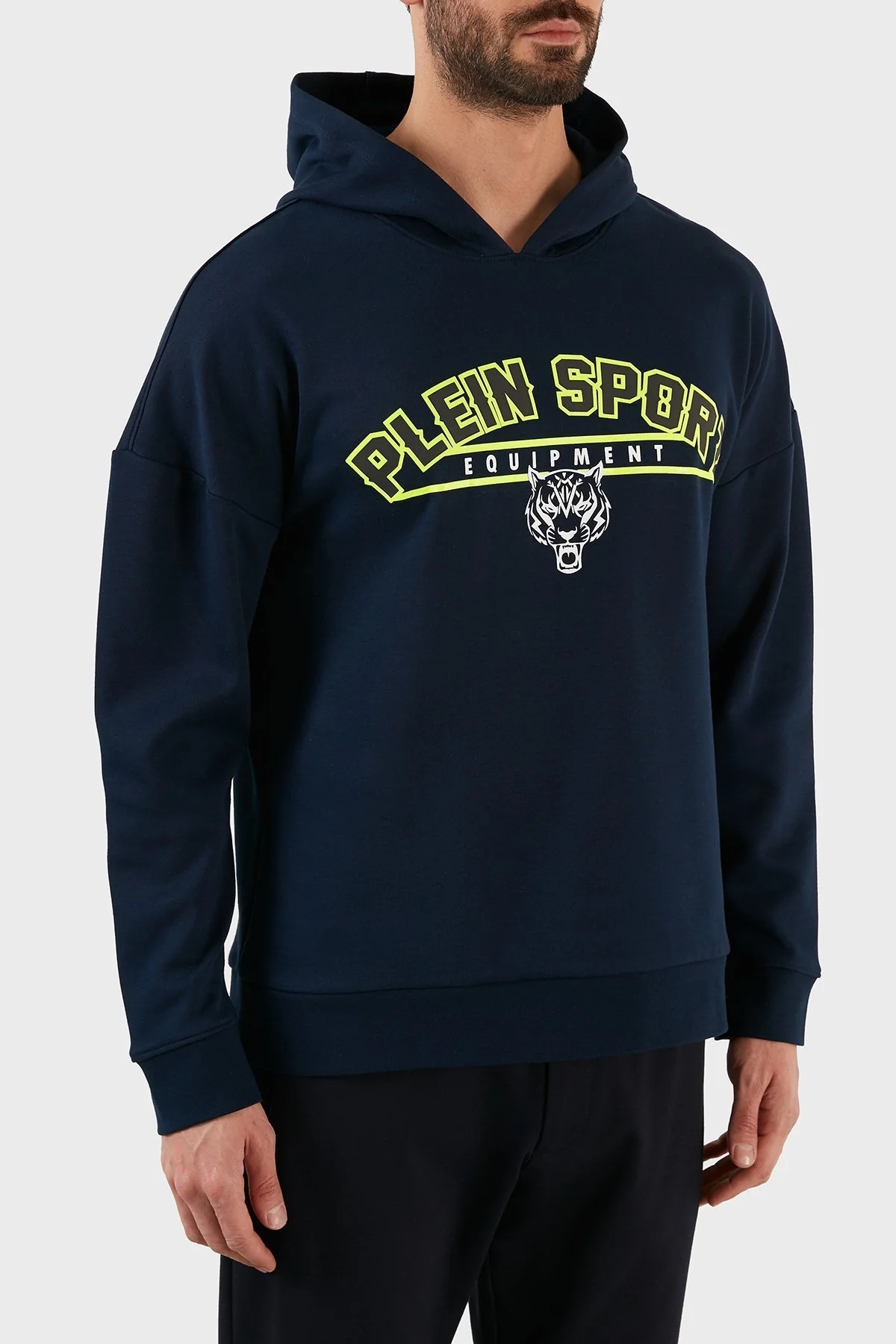 Plein Sport Logolu Regular Fit Kapüşonlu Pamuklu Erkek Sweat FIPS21985 LACİVERT - 10