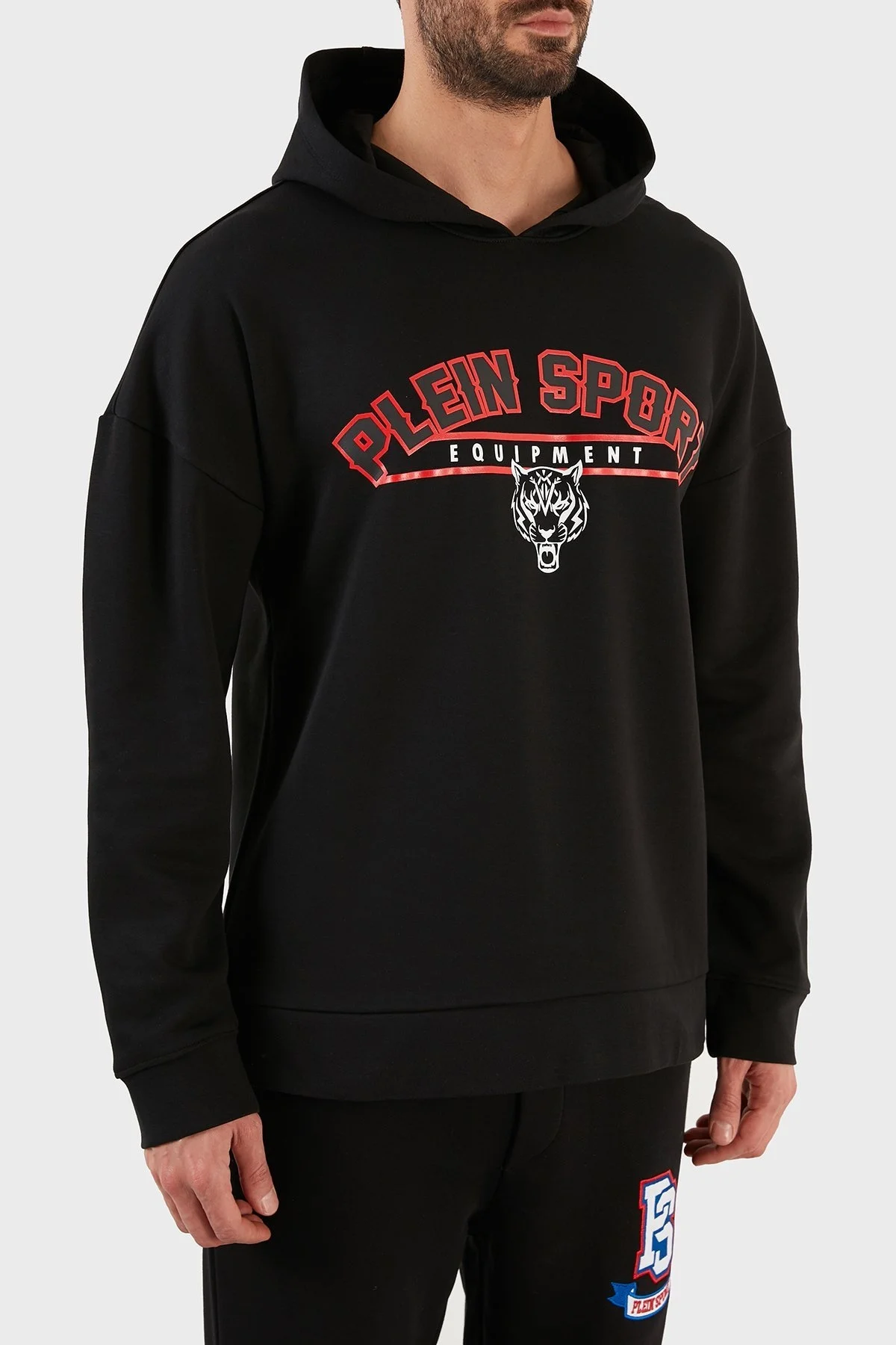 Plein Sport Logolu Regular Fit Kapüşonlu Pamuklu Erkek Sweat FIPS21999 SİYAH - 4