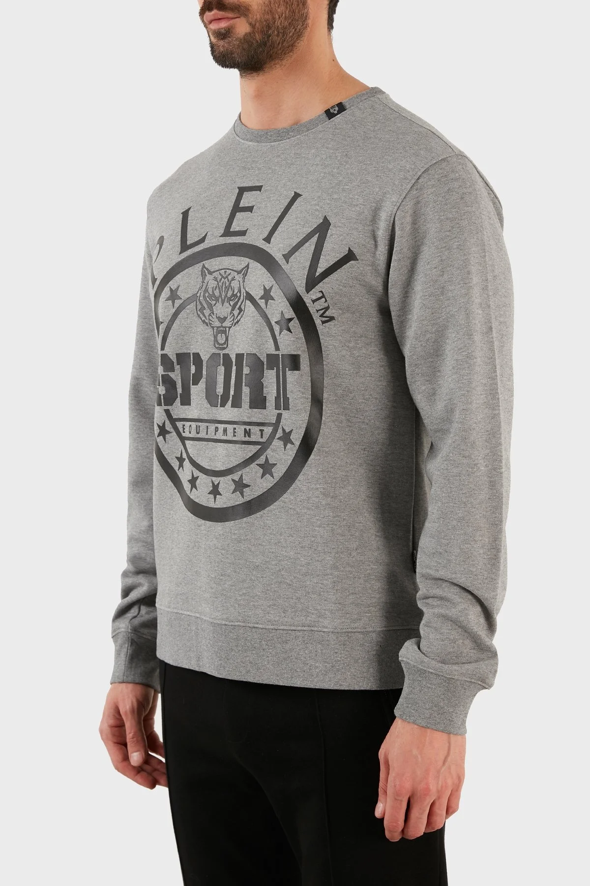 Plein Sport Logolu Regular Fit Pamuklu Bisiklet Yaka Erkek Sweat FIPS20894 GRİ - 3