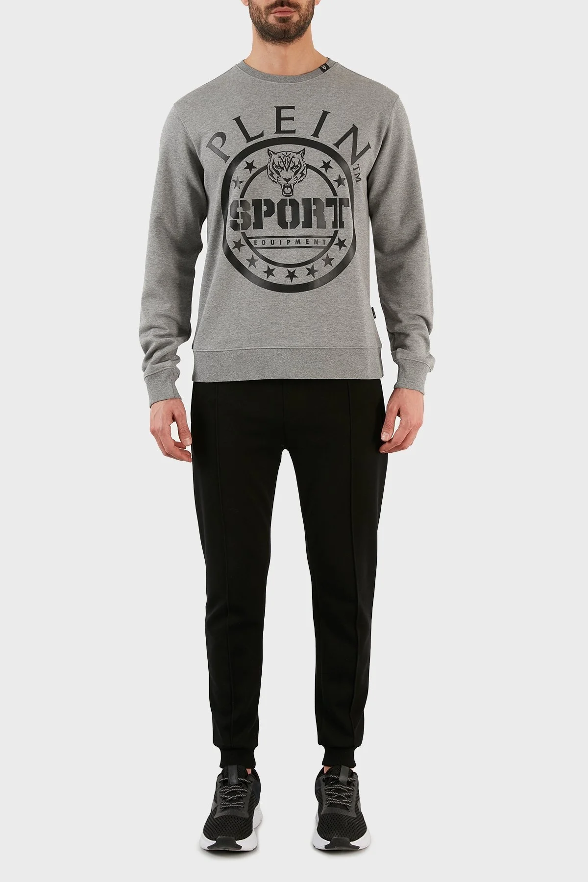 Plein Sport Logolu Regular Fit Pamuklu Bisiklet Yaka Erkek Sweat FIPS20894 GRİ - 5