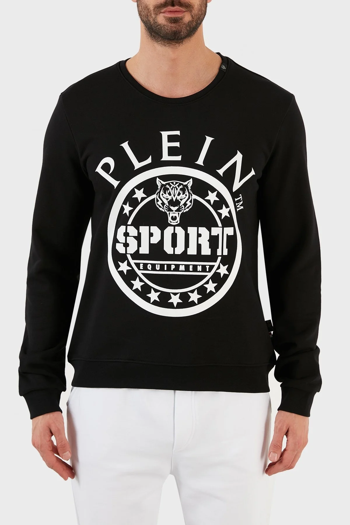 Plein Sport Logolu Regular Fit Pamuklu Bisiklet Yaka Erkek Sweat FIPS20899 SİYAH - 1