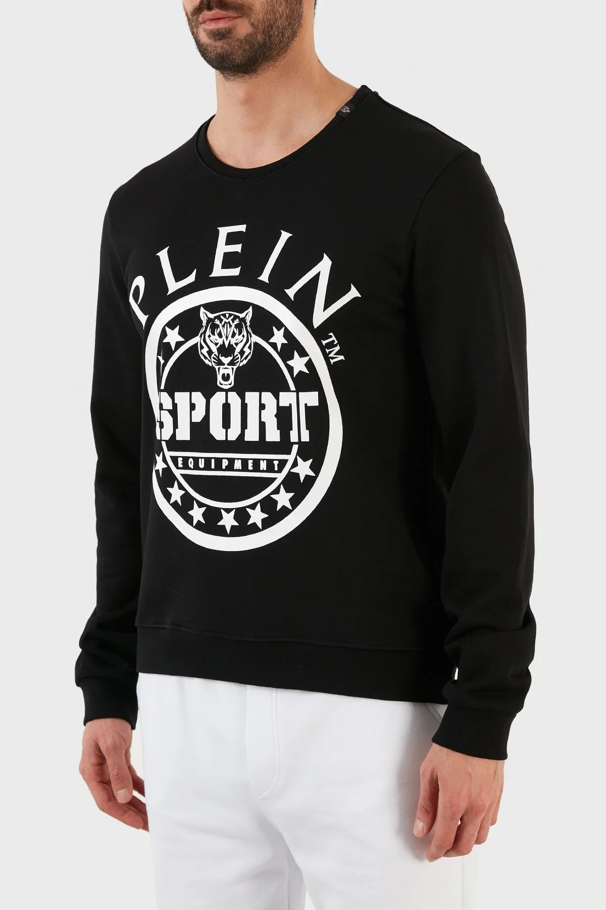 Plein Sport Logolu Regular Fit Pamuklu Bisiklet Yaka Erkek Sweat FIPS20899 SİYAH - 3
