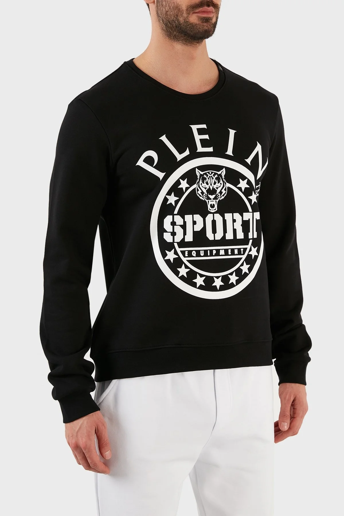 Plein Sport Logolu Regular Fit Pamuklu Bisiklet Yaka Erkek Sweat FIPS20899 SİYAH - 4