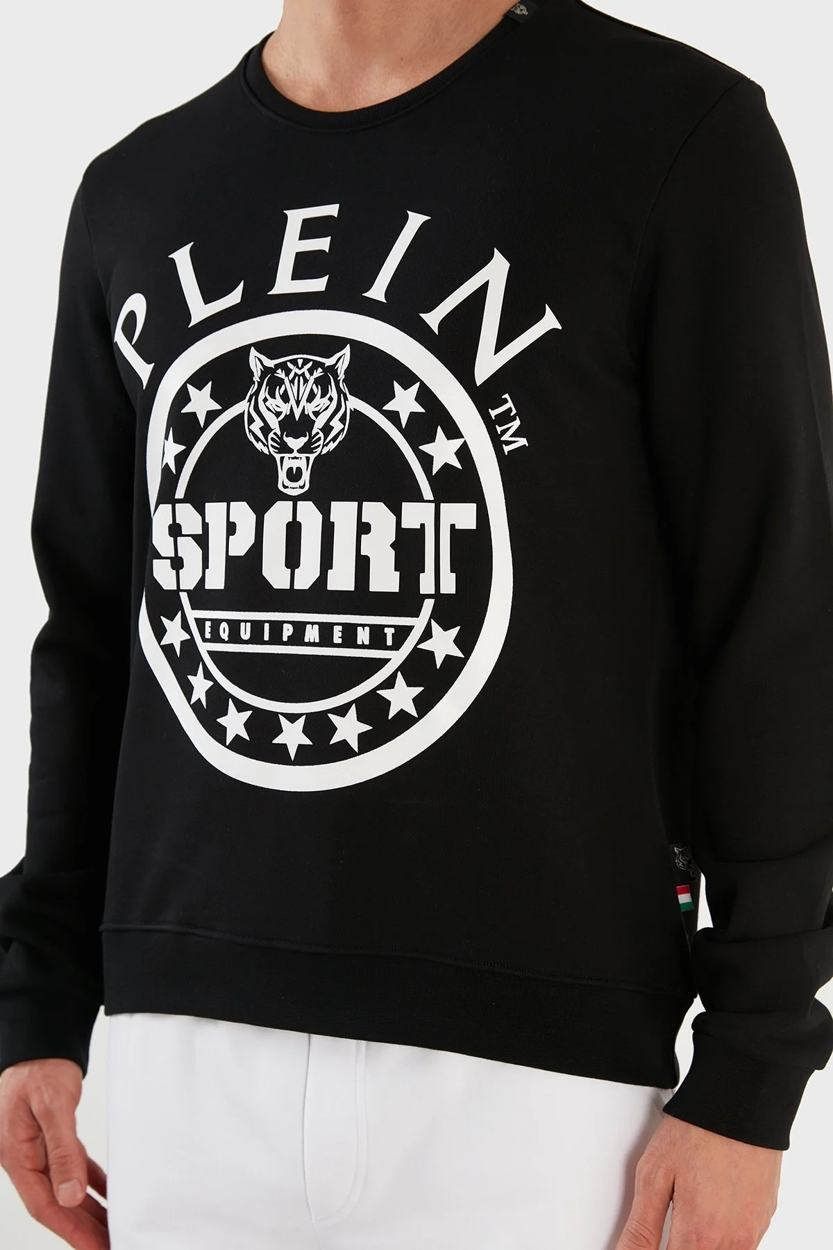 Plein Sport Logolu Regular Fit Pamuklu Bisiklet Yaka Erkek Sweat FIPS20899 SİYAH - 5