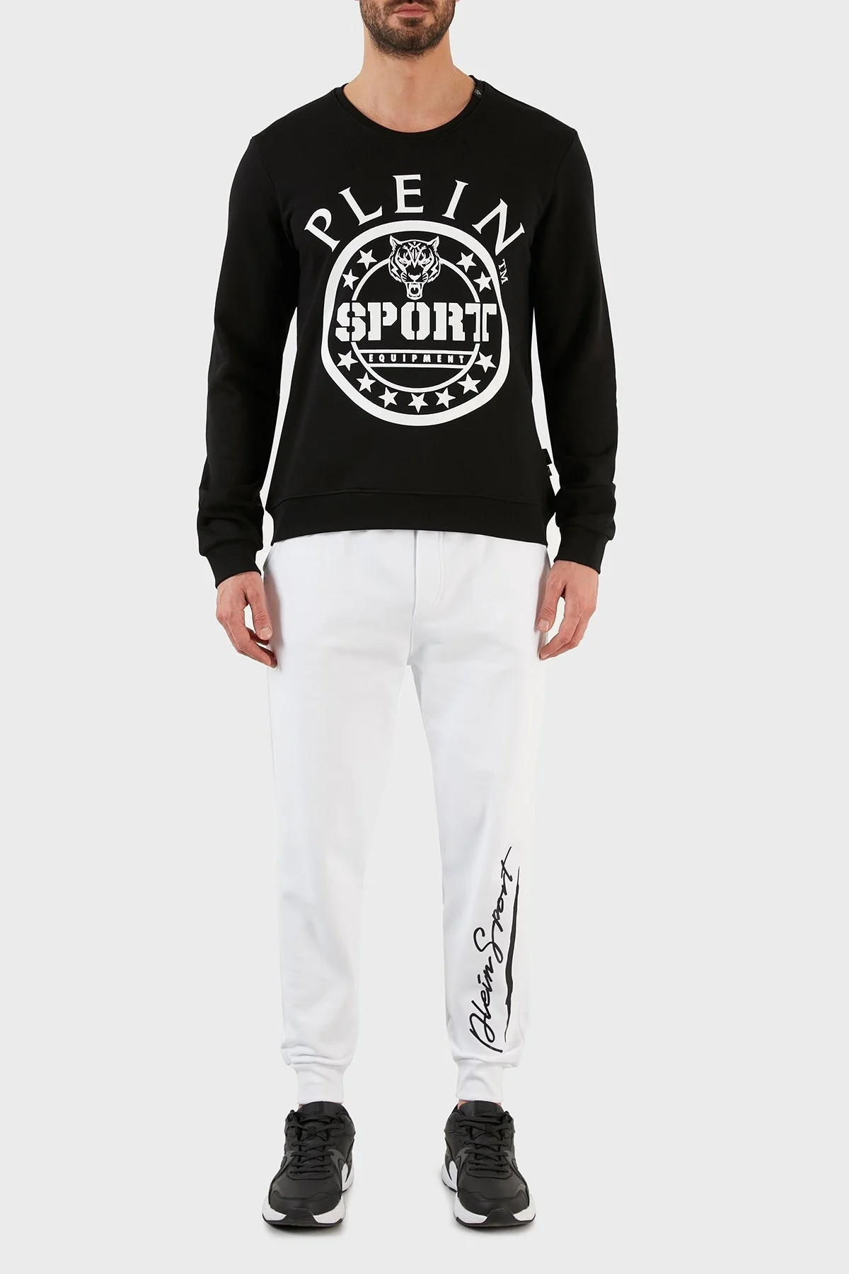 Plein Sport Logolu Regular Fit Pamuklu Bisiklet Yaka Erkek Sweat FIPS20899 SİYAH - 6