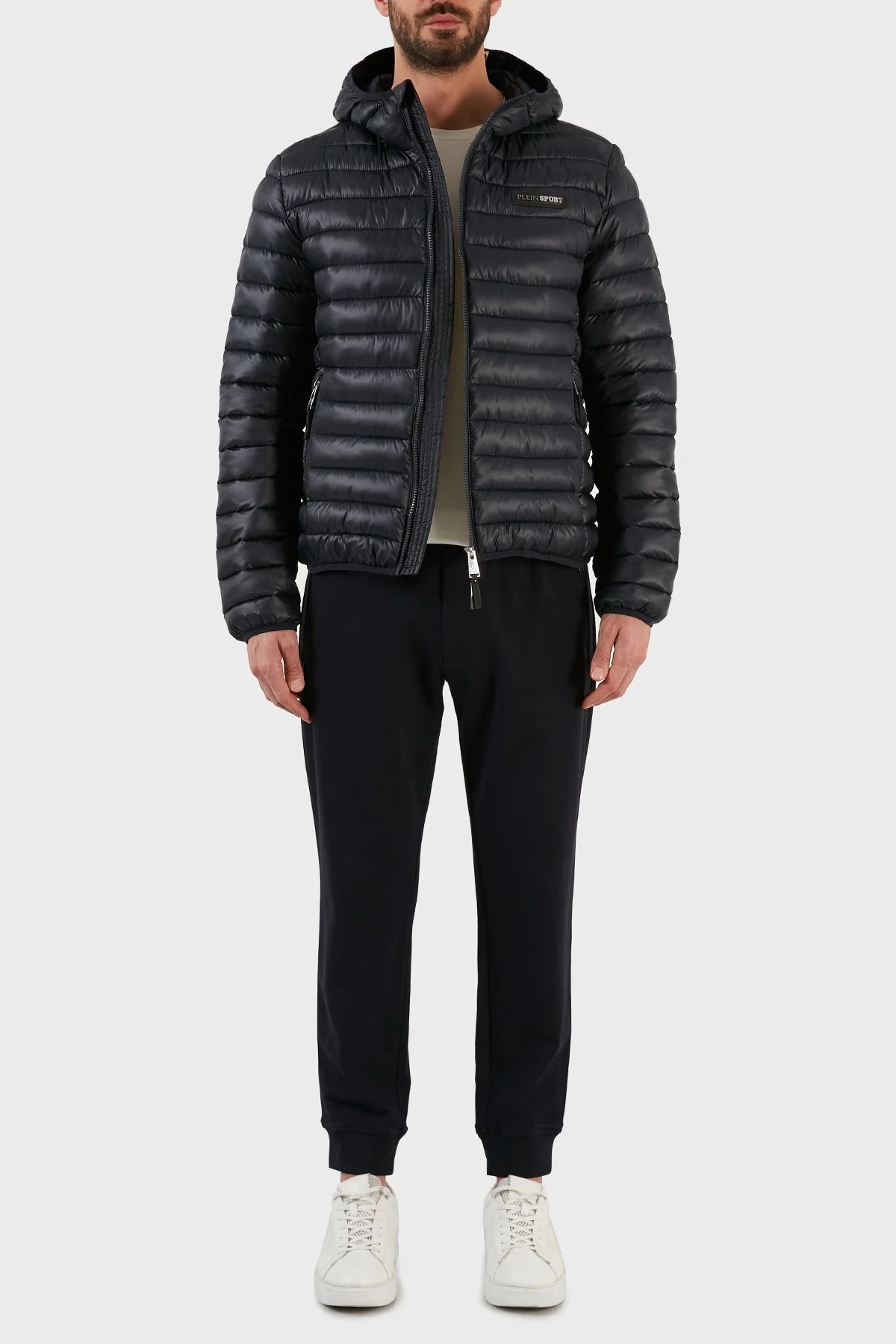 Plein Sport Logolu Yalıtımlı Kapüşonlu Şişme Erkek Mont UPPS10385 LACİVERT - 6