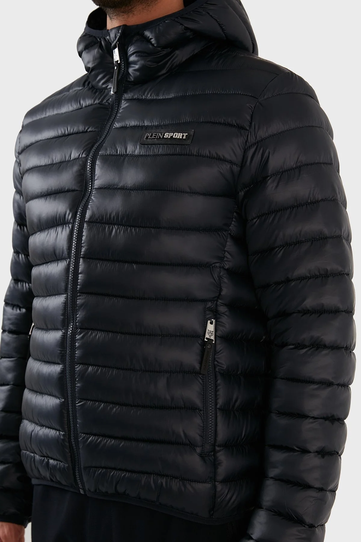 Plein Sport Logolu Yalıtımlı Kapüşonlu Şişme Erkek Mont UPPS10385 LACİVERT - 7