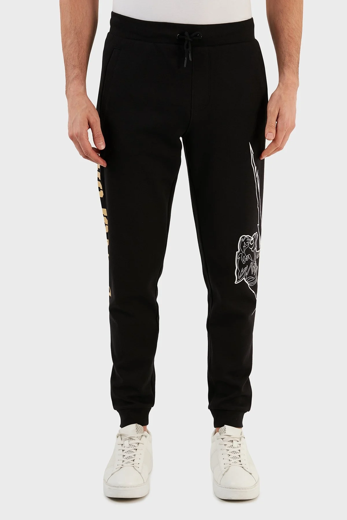 Plein Sport Pamuklu Baskılı Fermuarlı Kapüşonlu Erkek Eşofman Takımı TKPS001498 SİYAH - 4