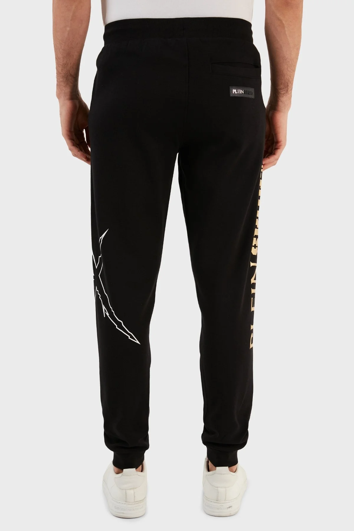 Plein Sport Pamuklu Baskılı Fermuarlı Kapüşonlu Erkek Eşofman Takımı TKPS001498 SİYAH - 6