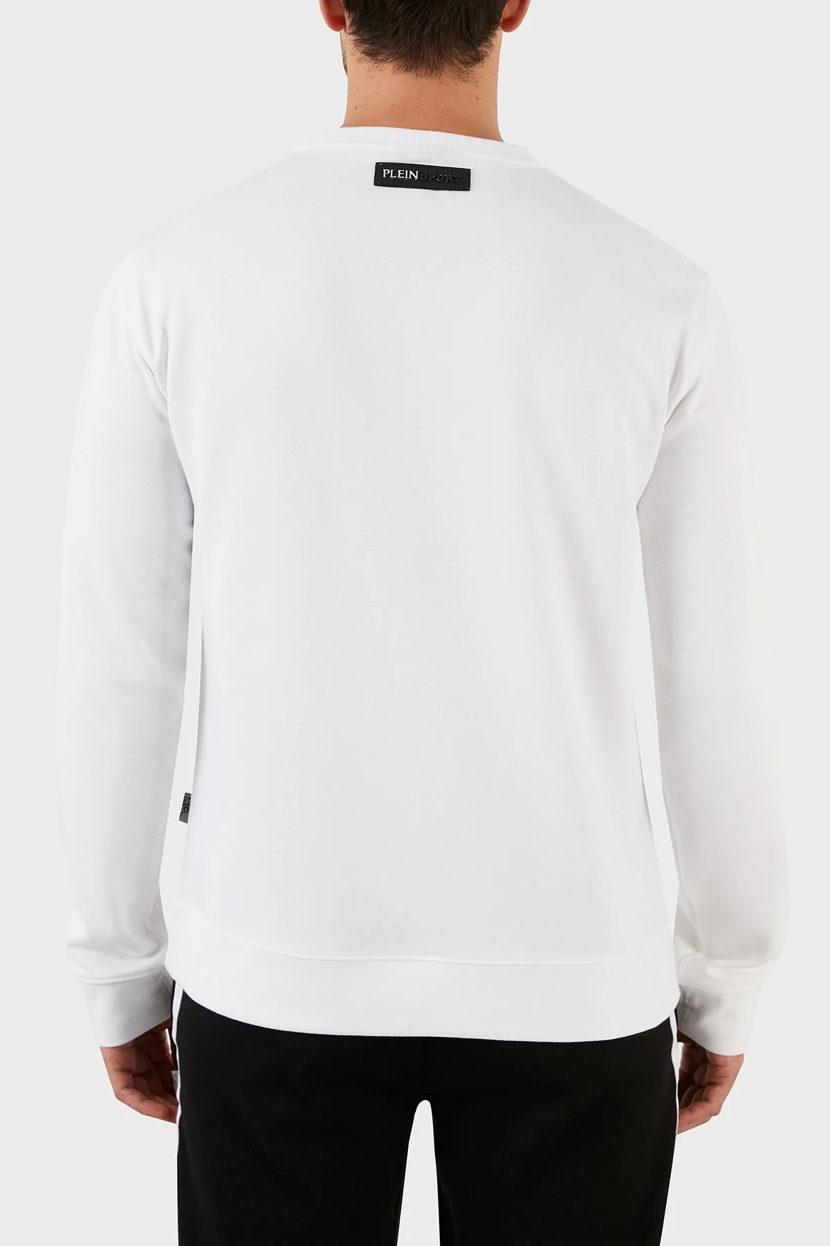 Plein Sport Pamuklu Baskılı Regular Fit Bisiklet Yaka Erkek Sweat FIPSG130501 BEYAZ - 5