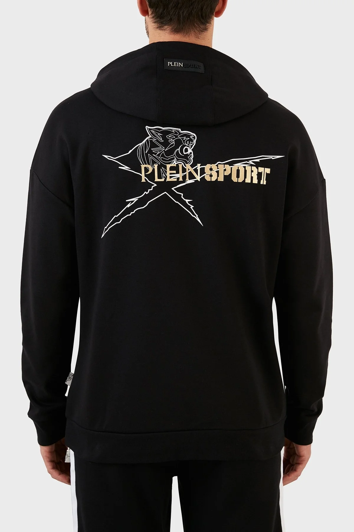 Plein Sport Pamuklu Baskılı Regular Fit Kapüşonlu Erkek Sweat FIPSC131598 SİYAH - 11