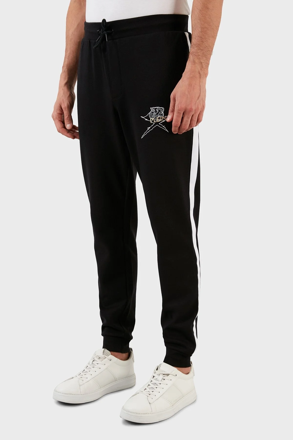 Plein Sport Pamuklu Regular Fit Jogger Spor Erkek Pantolon PFPS141398 SİYAH - 3