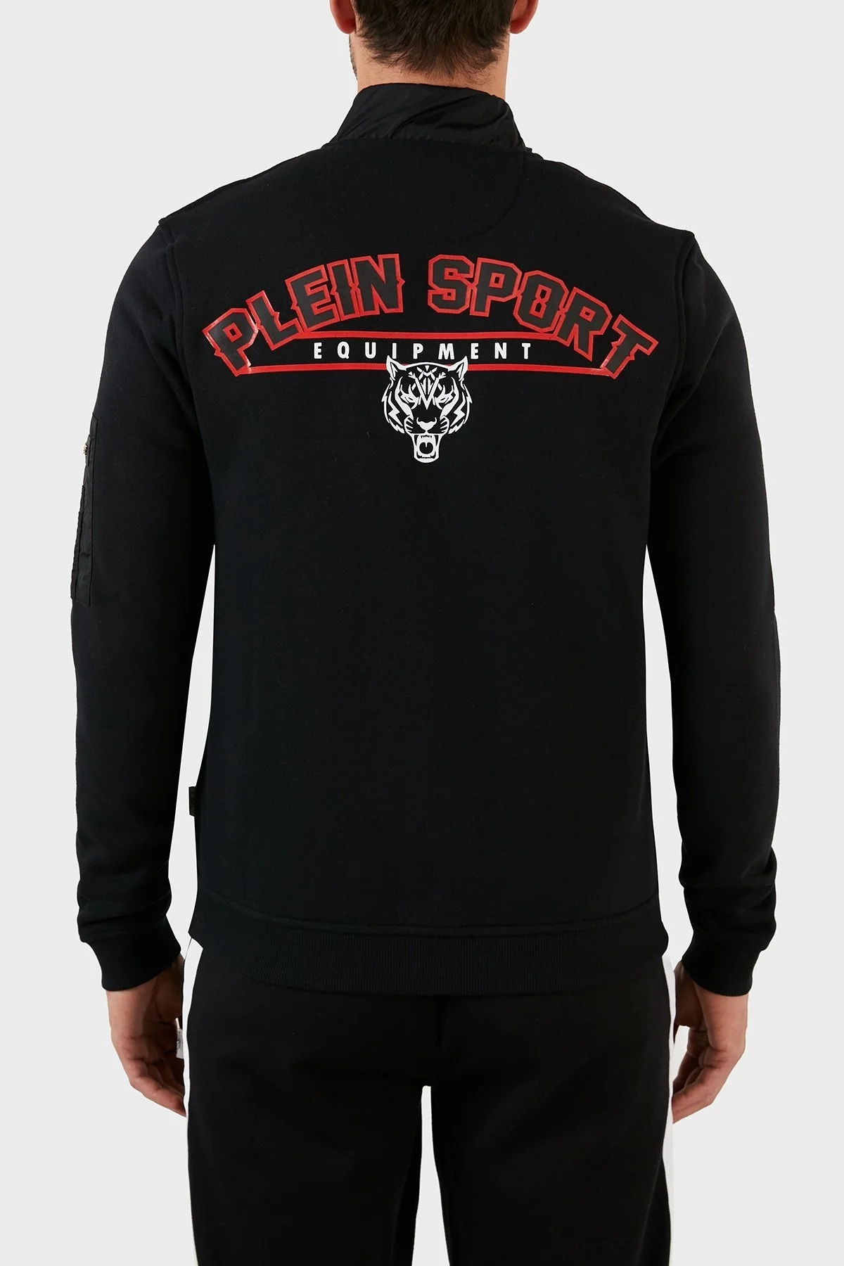 Plein Sport Regular Fit Cepli Fermuarlı Fermuarlı Erkek Sweat GIPS50699 SİYAH - 5