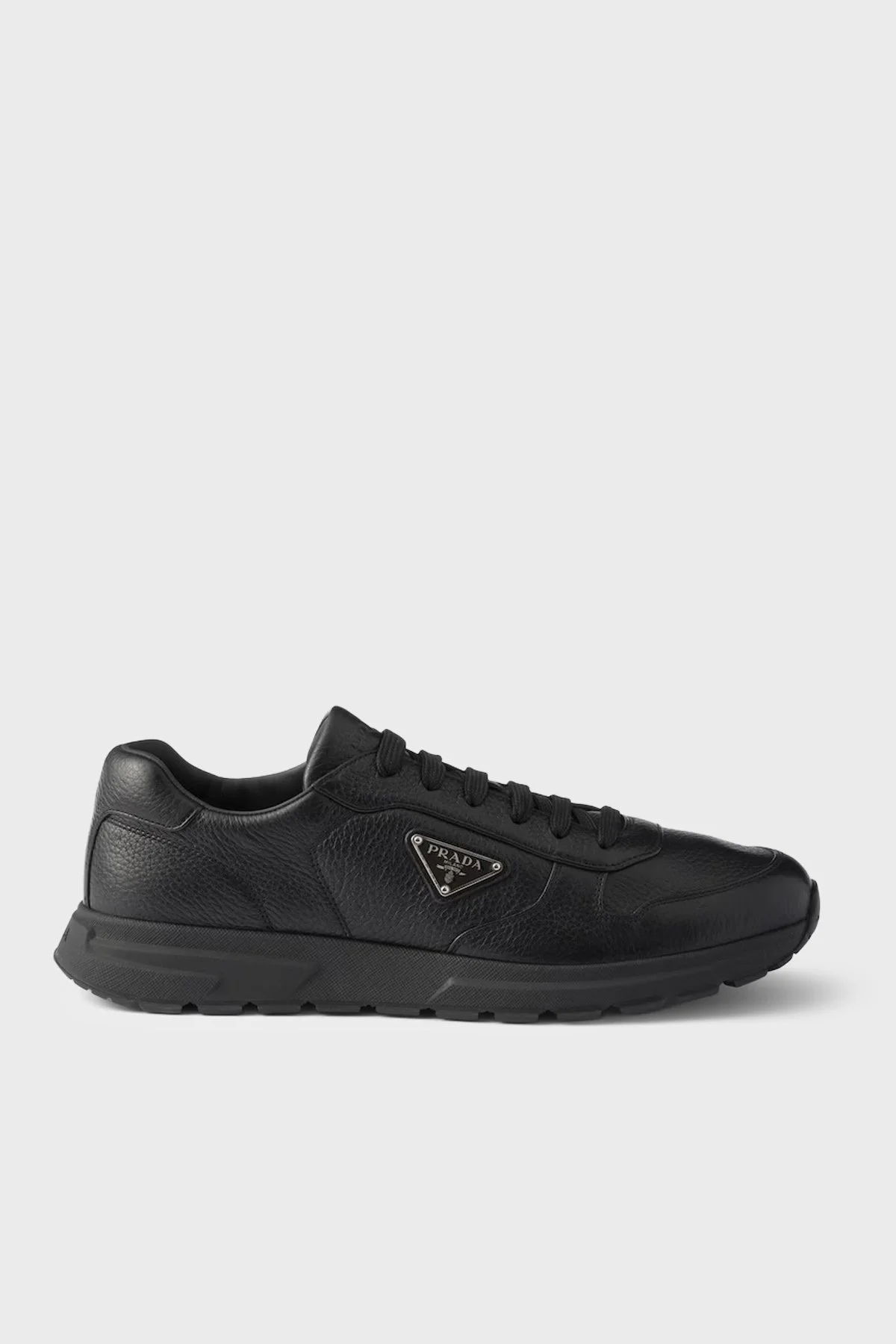Prada % 100 Deri Logolu Sneaker Erkek Ayakkabı 2EE443 013 F0002 SİYAH - 1