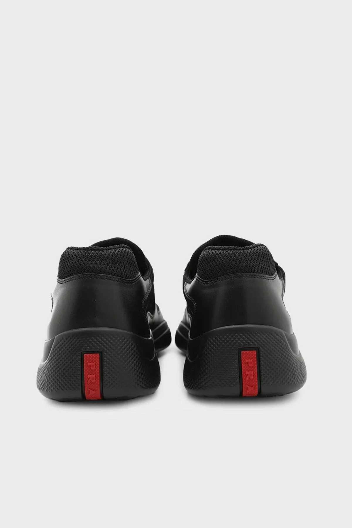 Prada % 100 Deri Logolu Sneaker Erkek Ayakkabı 4E3400 6GW F0002 SİYAH - 6