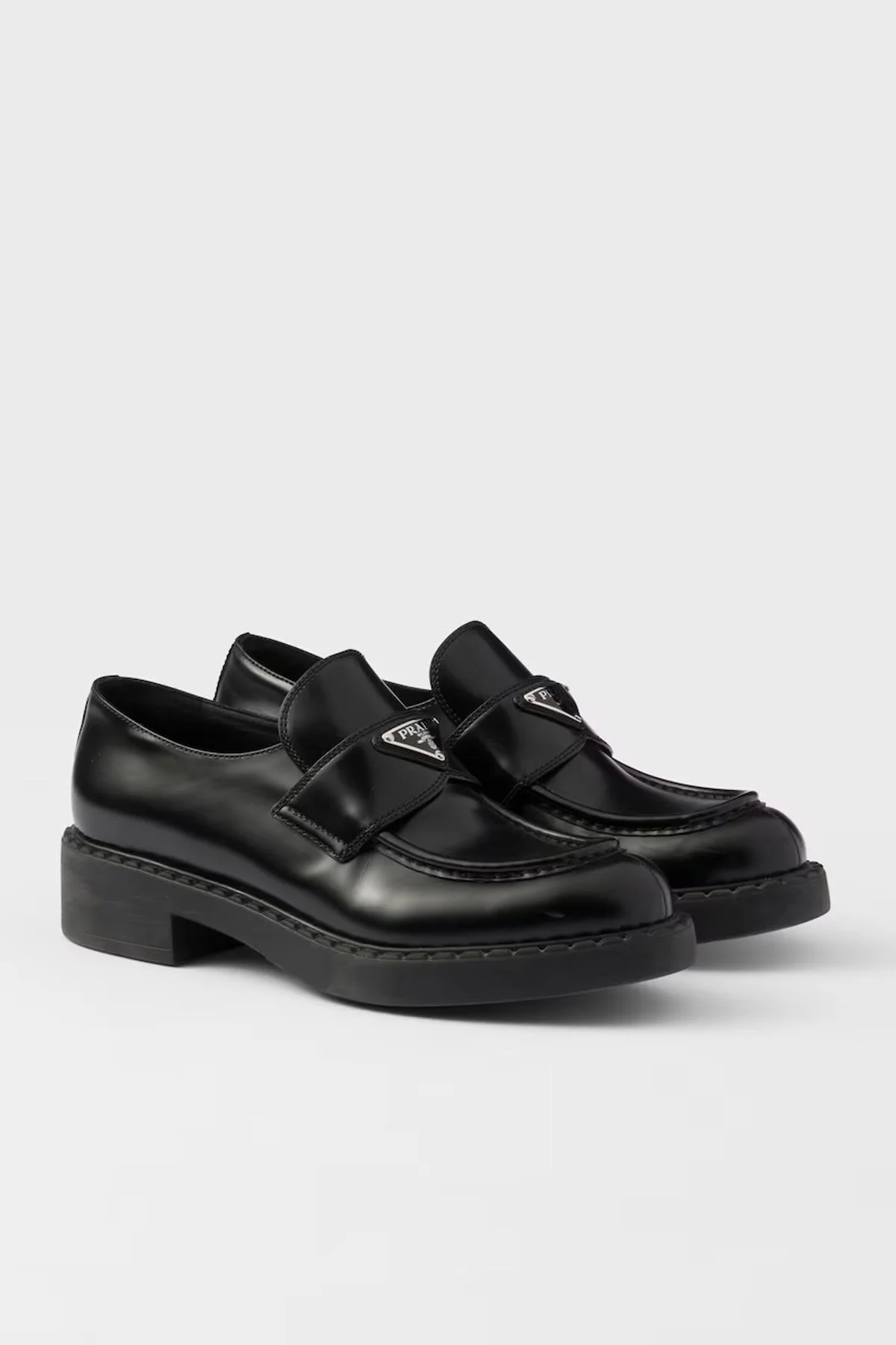 Prada Deri Loafer Erkek Ayakkabı 2DE1273ZPQ F0002 Siyah - 3