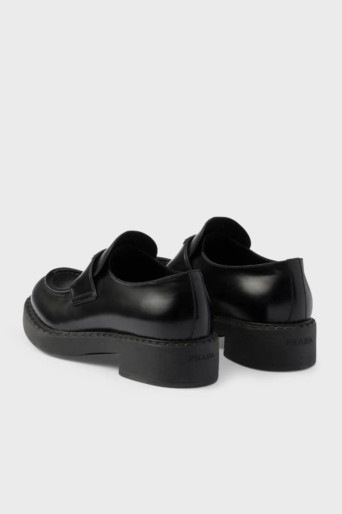 Prada Deri Loafer Erkek Ayakkabı 2DE1273ZPQ F0002 Siyah - 4