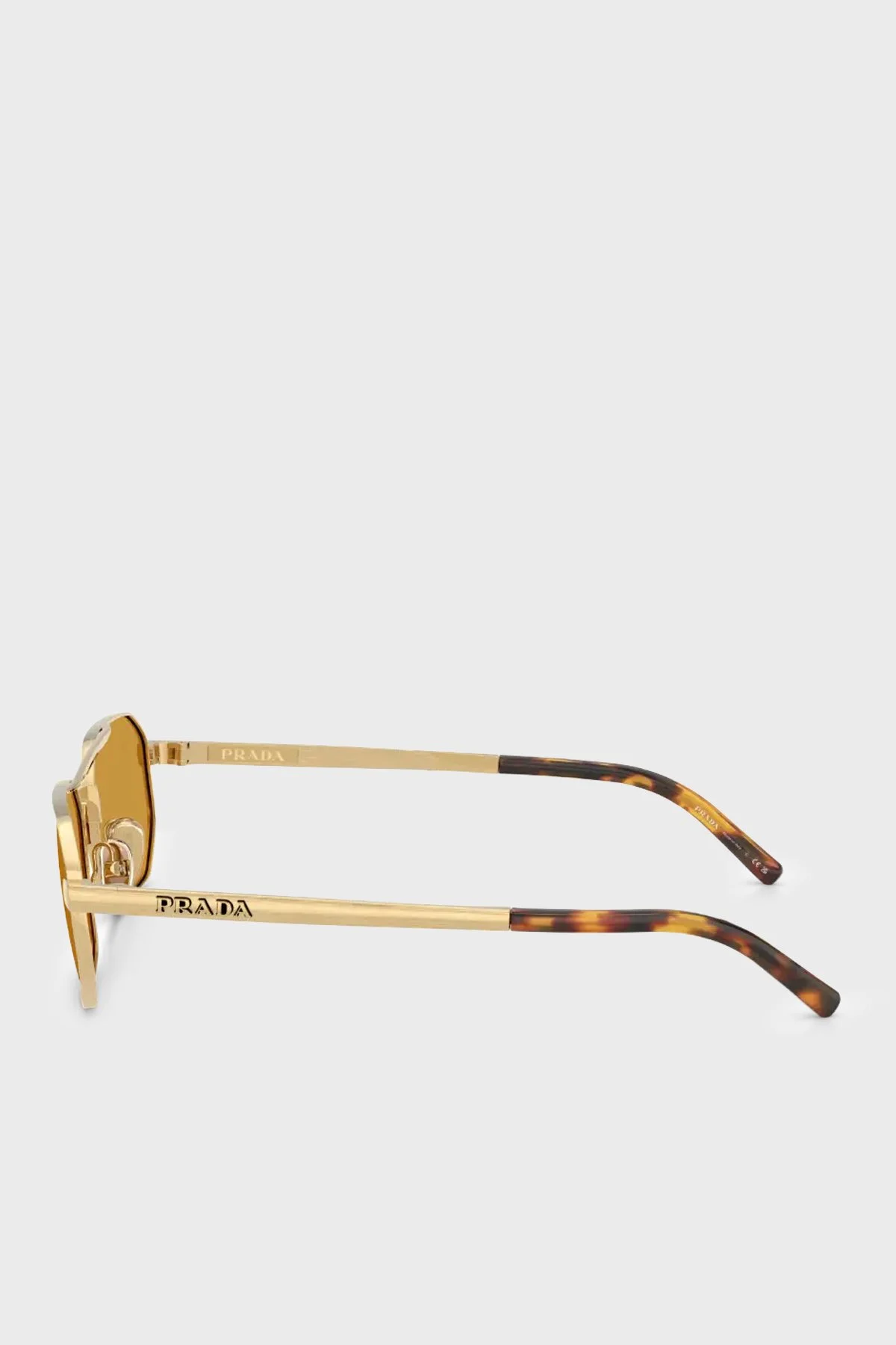 Prada Logolu Güneş Erkek Gözlük 0PRD53S 24J50P 55 Altın - 4