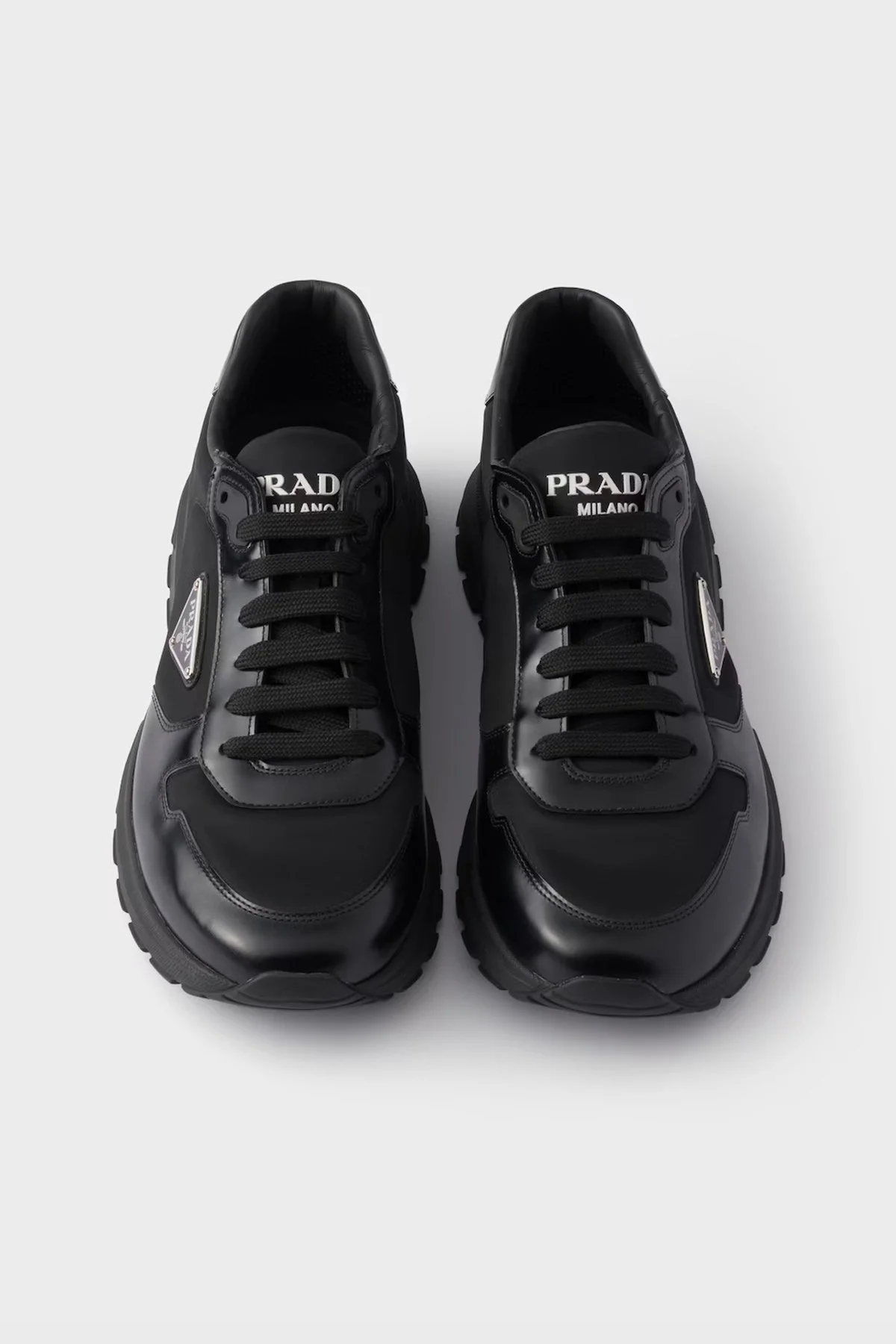 Prada Logolu Sneaker Erkek Ayakkabı 2EE4433LF5 F0002 Siyah - 2