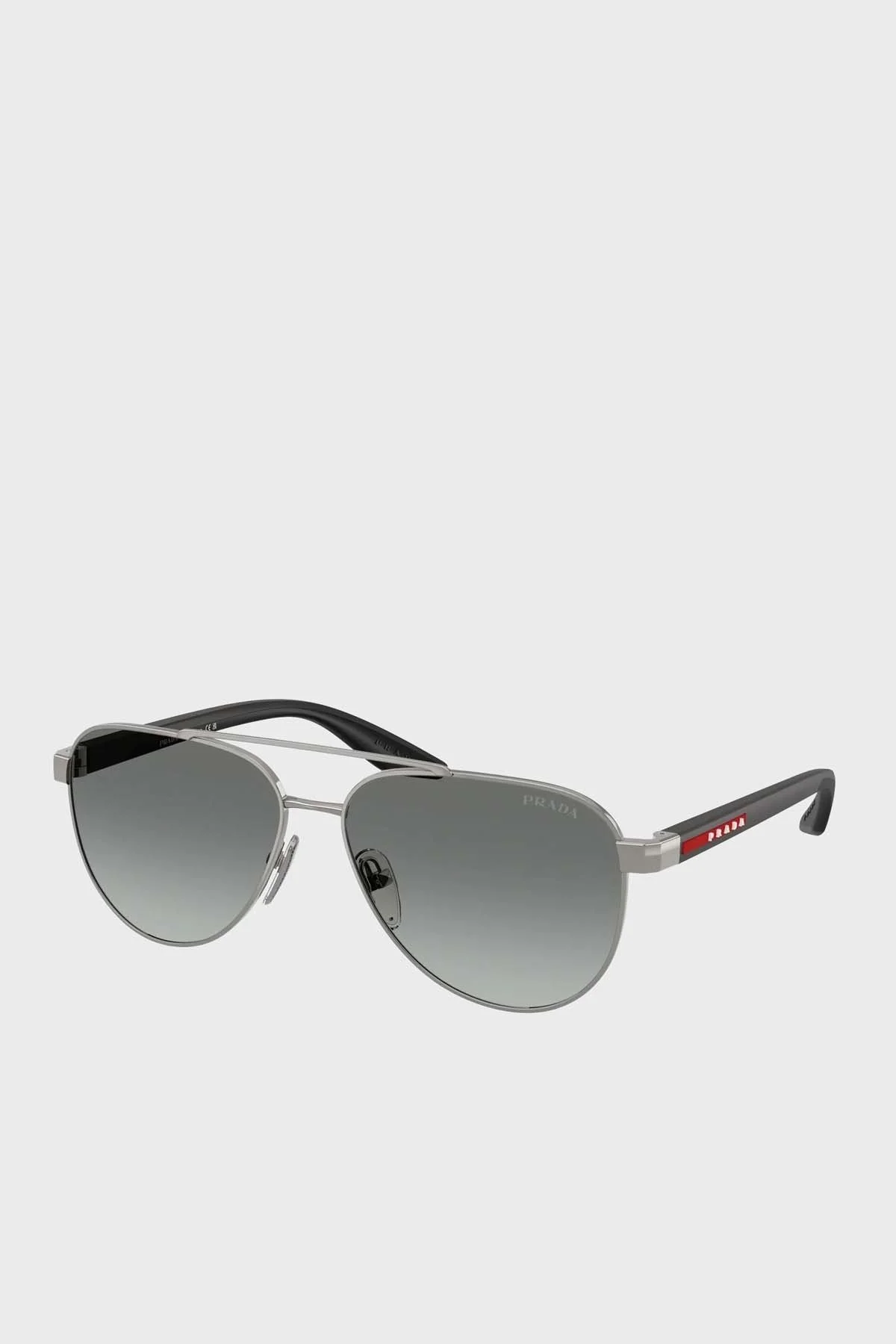 Prada Sport Logolu Pilot Güneş Erkek Gözlük 0PSA52S 5AV3M1 58 Metalik gri - 1
