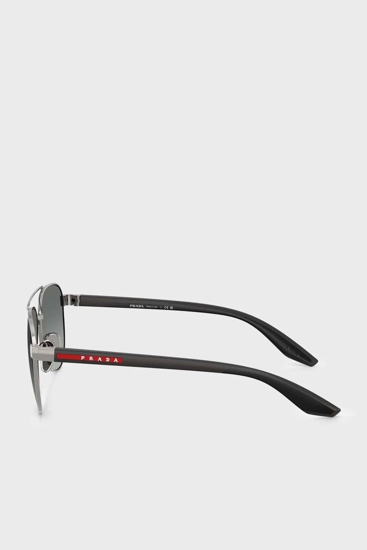 Prada Sport Logolu Pilot Güneş Erkek Gözlük 0PSA52S 5AV3M1 58 Metalik gri - 4