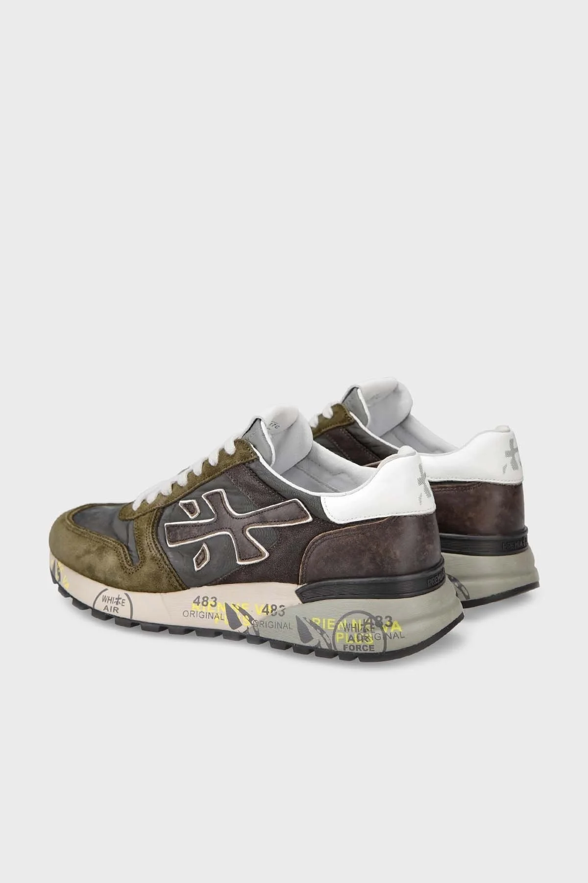 Premiata % 100 Hakiki Deri Kalın Tabanlı Erkek Ayakkabı MICK 6417 YEŞİL - 3