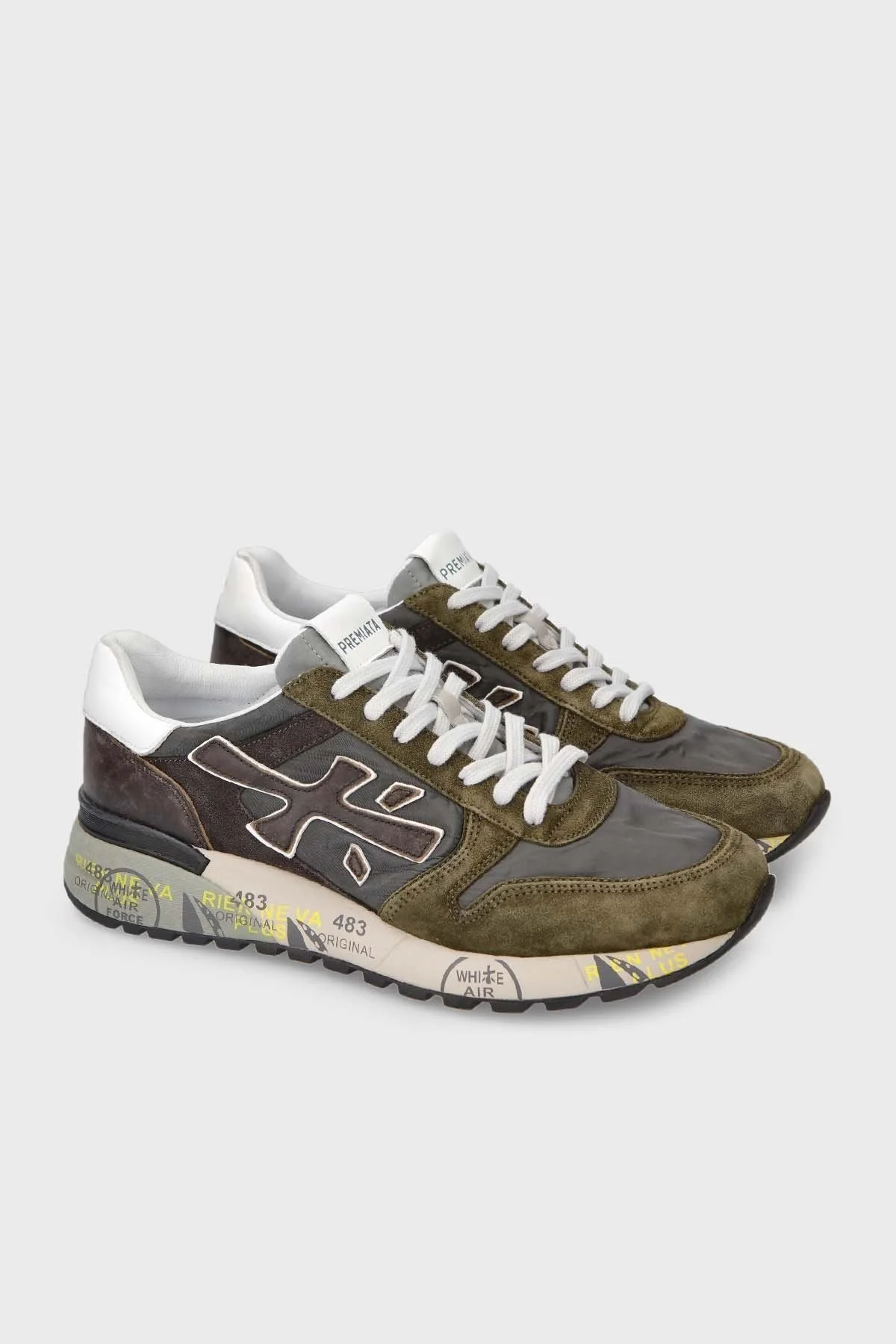 Premiata % 100 Hakiki Deri Kalın Tabanlı Erkek Ayakkabı MICK 6417 YEŞİL - 4