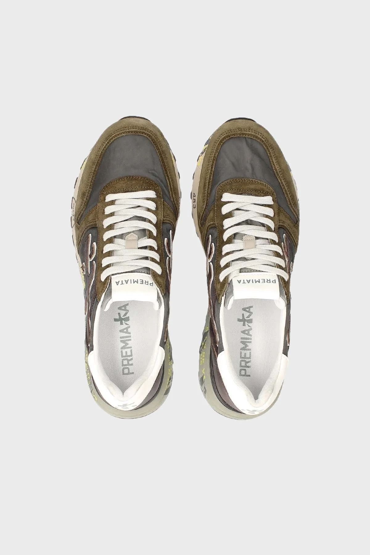 Premiata % 100 Hakiki Deri Kalın Tabanlı Erkek Ayakkabı MICK 6417 YEŞİL - 5