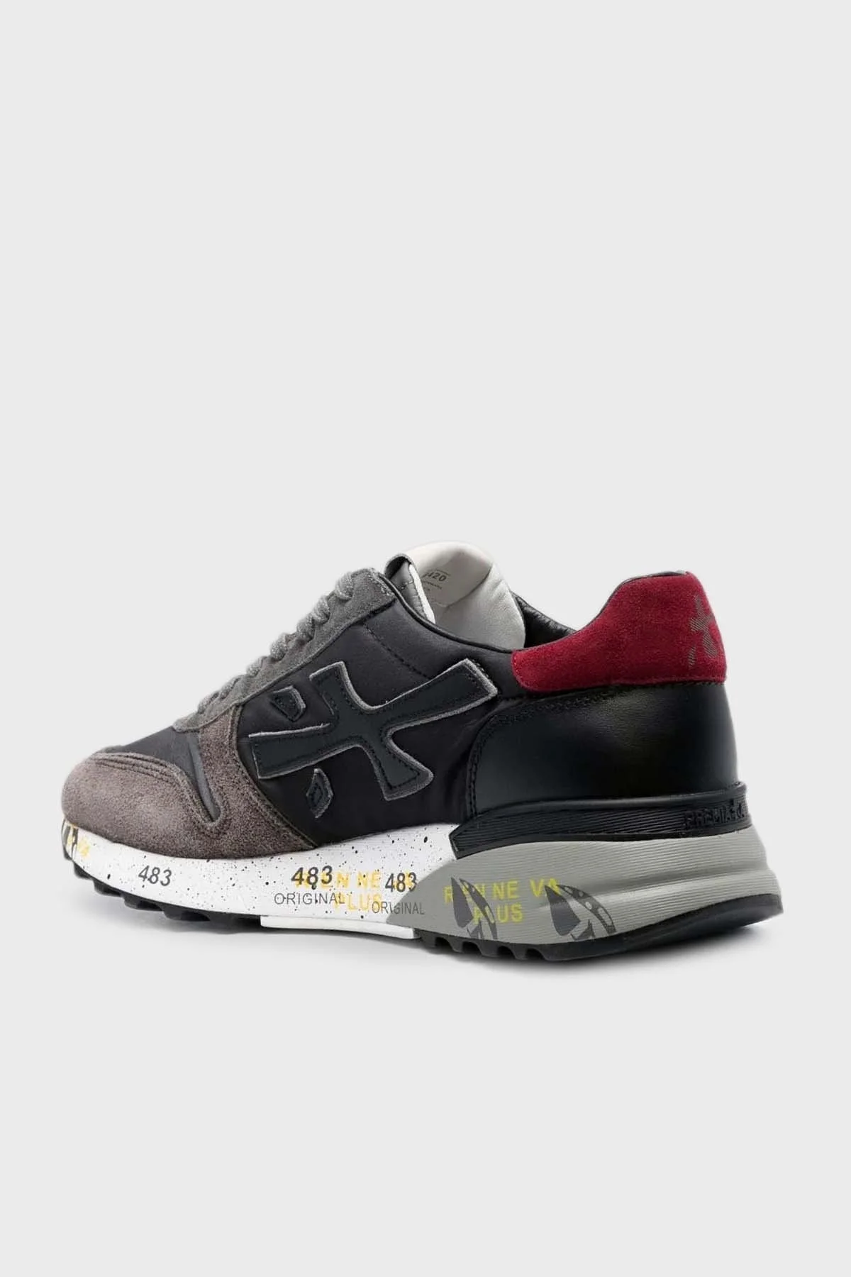 Premiata % 100 Hakiki Deri Kontrast Renk Tasarımlı Kalın Tabanlı Erkek Ayakkabı MICK 6420 SÜTLÜ KAHVE - 3