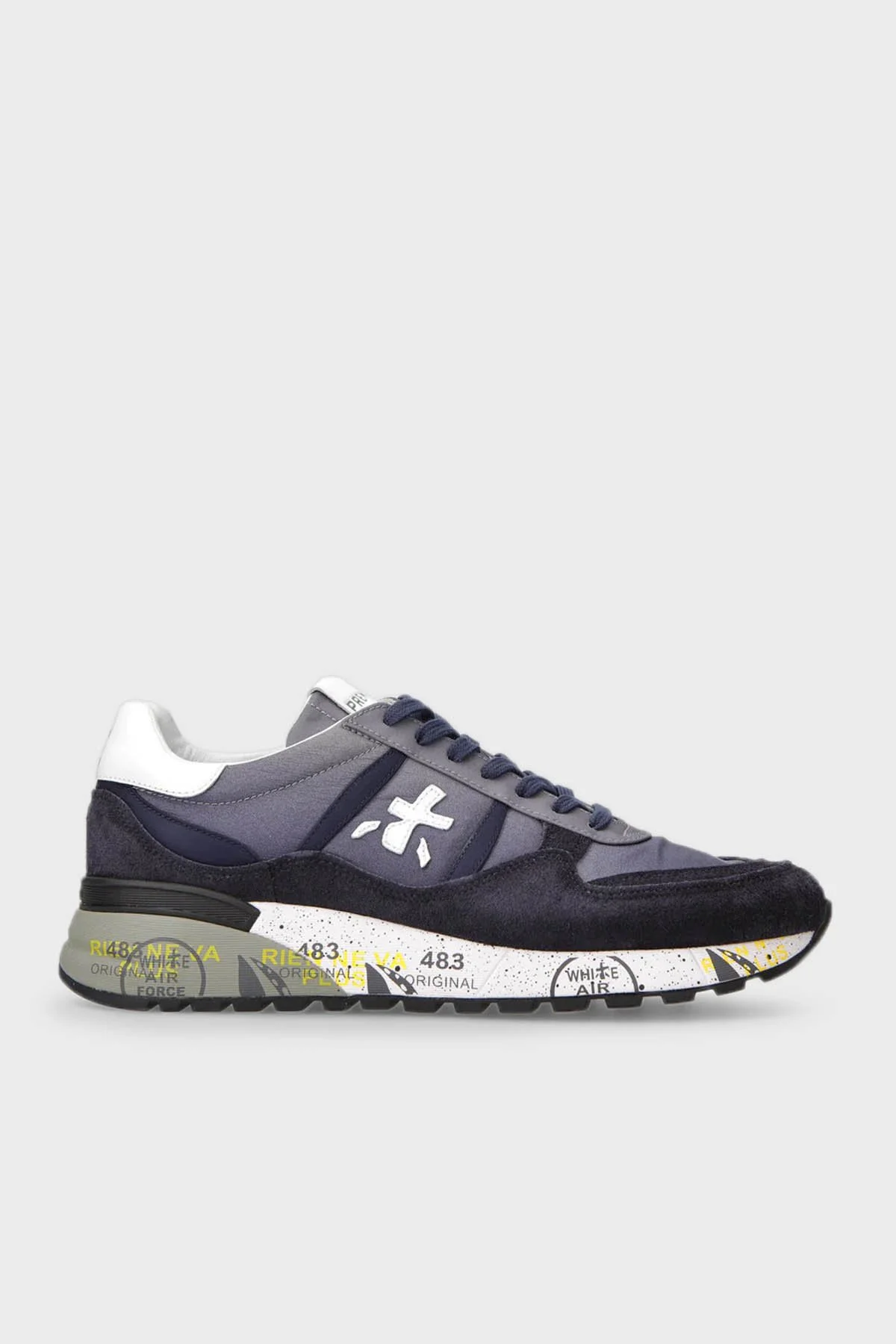 Premiata Baskılı Hakiki Deri Sneaker Erkek Ayakkabı LANDECK 6404 SİYAH - 1